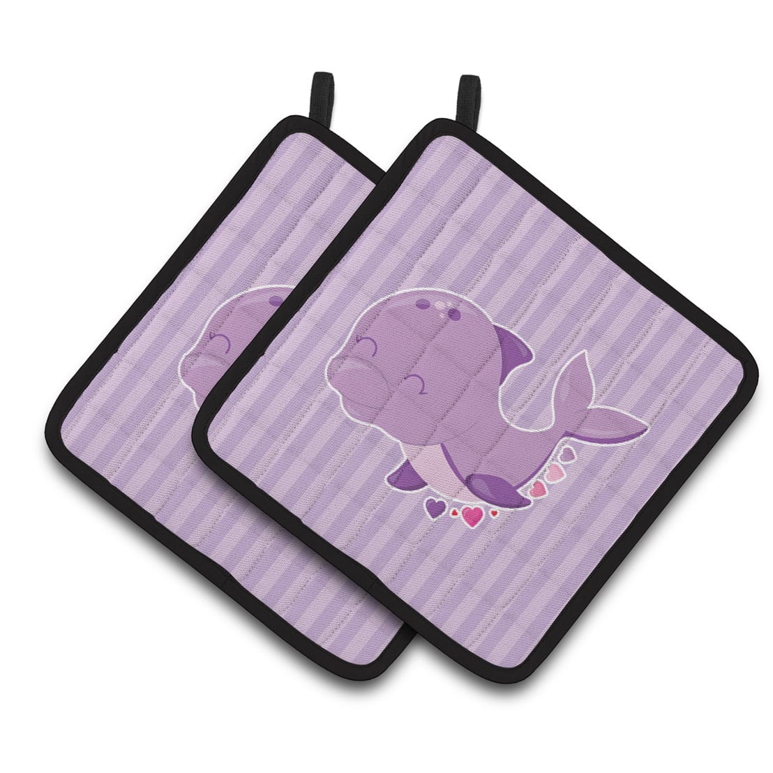 BB7132PTHD Purple Dolphin Pair of Pot Holders
