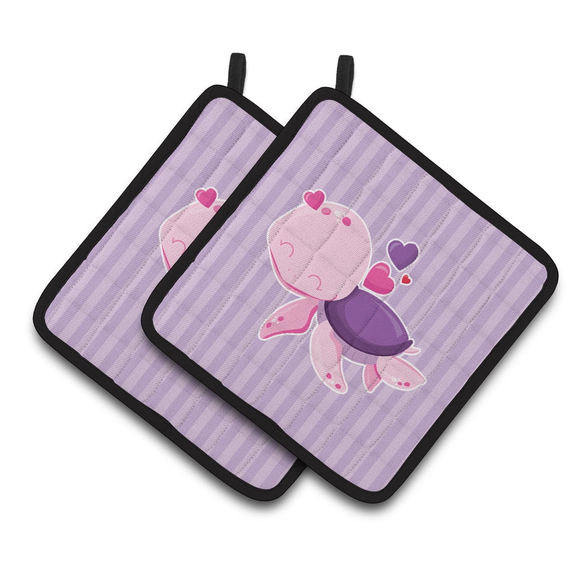 Pink & Purple Turtle Pair of Pot Holders