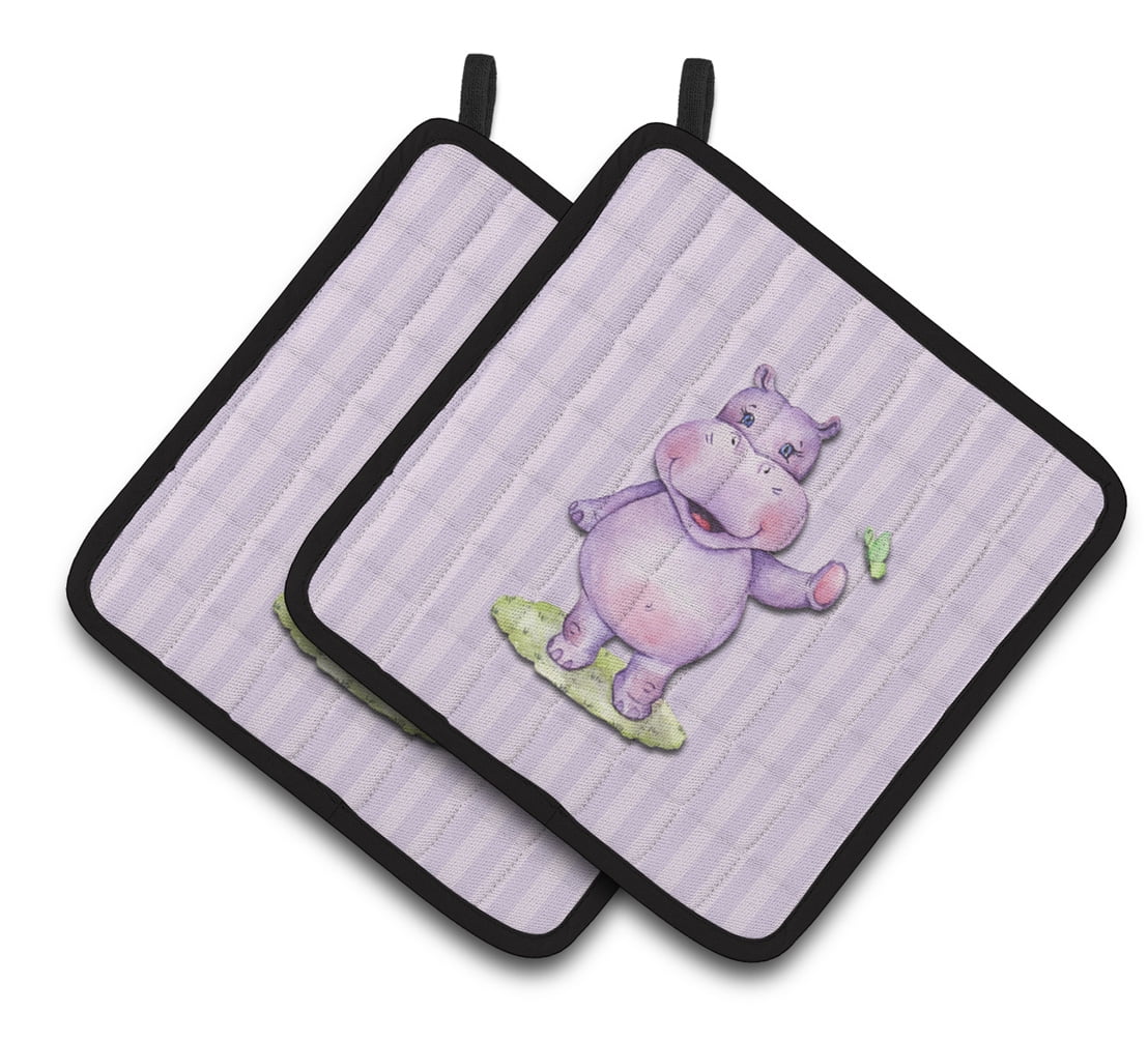 BB7147PTHD Hippopotamus Pair of Pot Holders