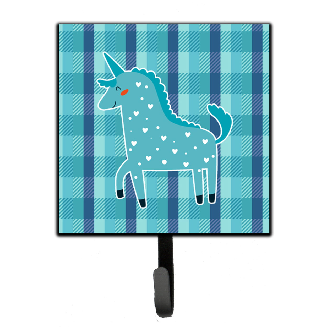 Unicorn in Plaid Leash or Key Holder