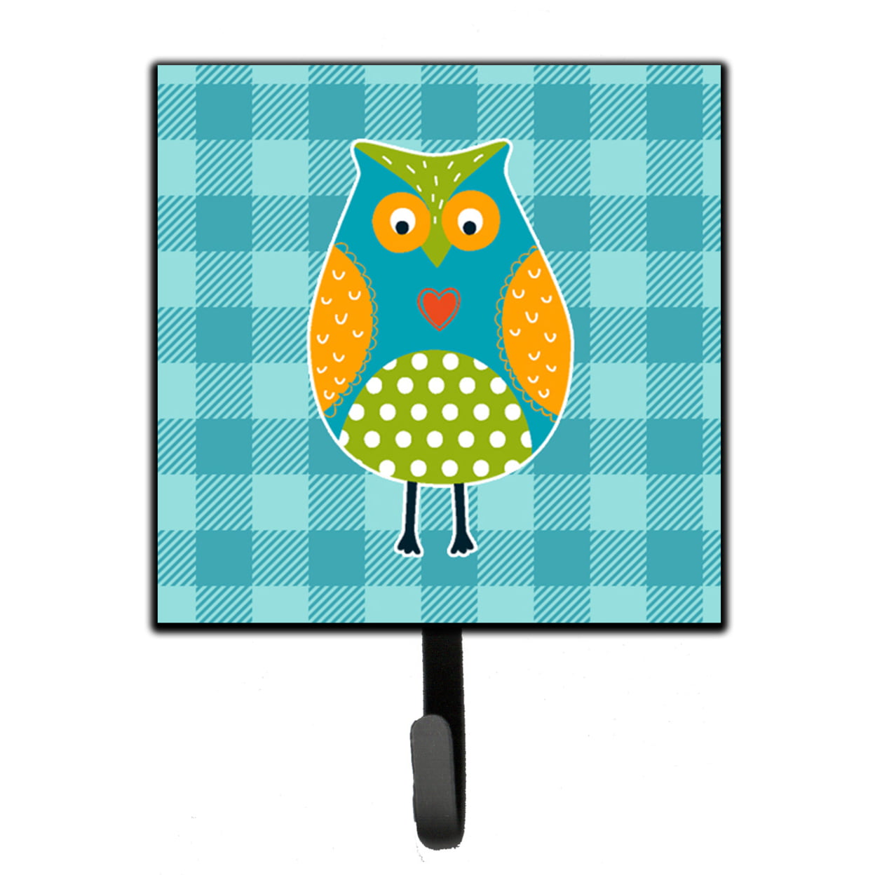 Owl on Blue Plaid Leash or Key Holder