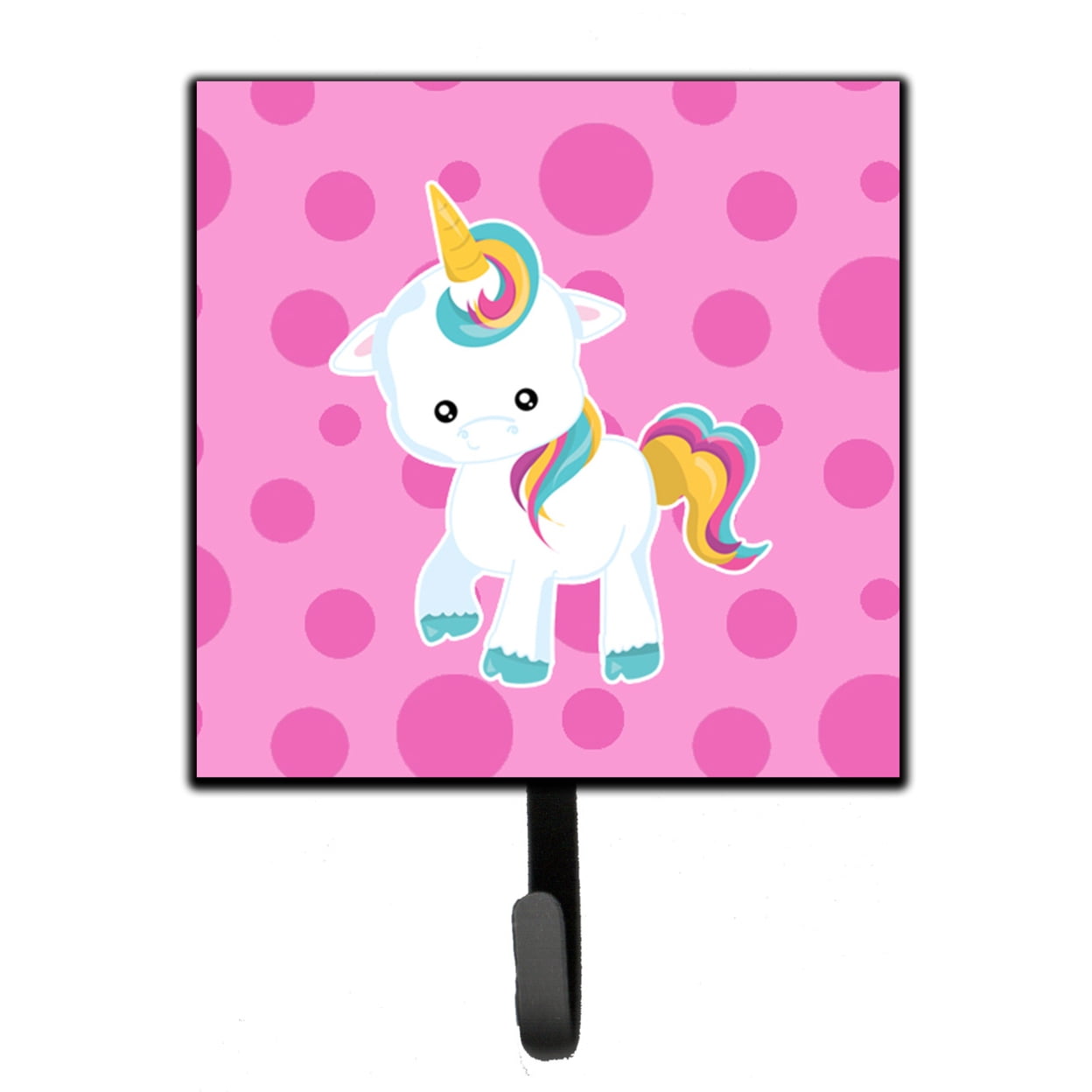 Pink Polkadot Unicorn Leash or Key Holder