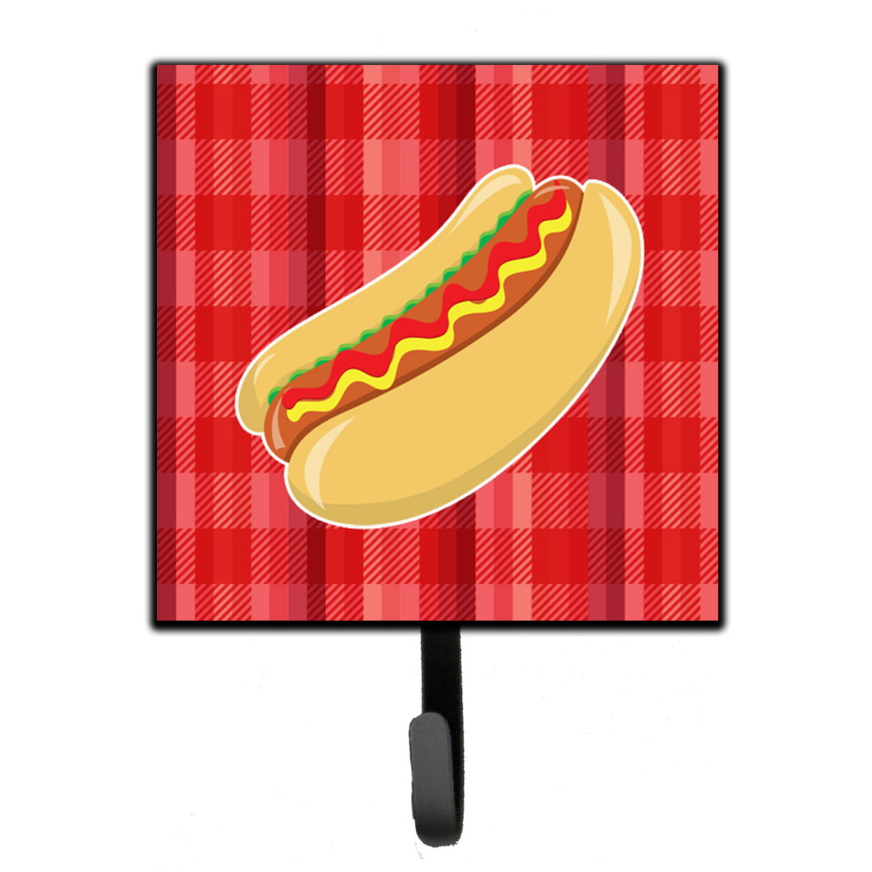 Hot Dog Plaid Leash or Key Holder