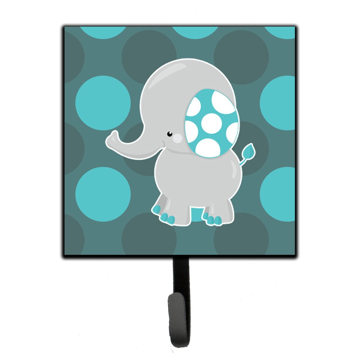 Polkadot Grey Elephant Leash or Key Holder