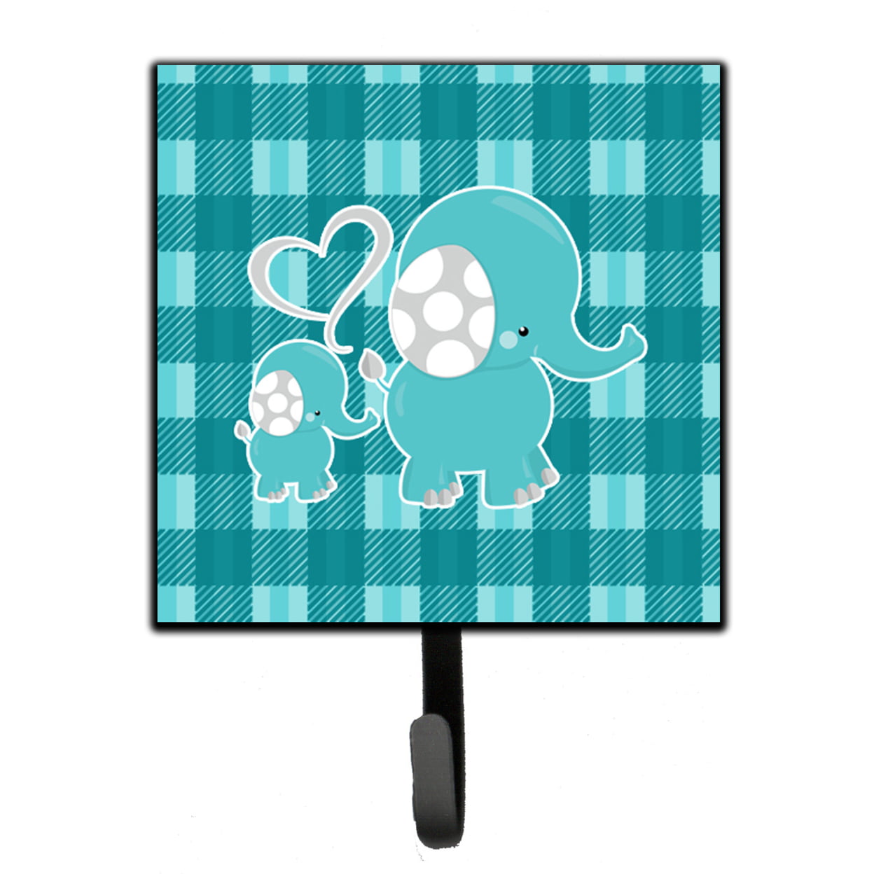 Plaid Momma & Baby Elephant Leash or Key Holder