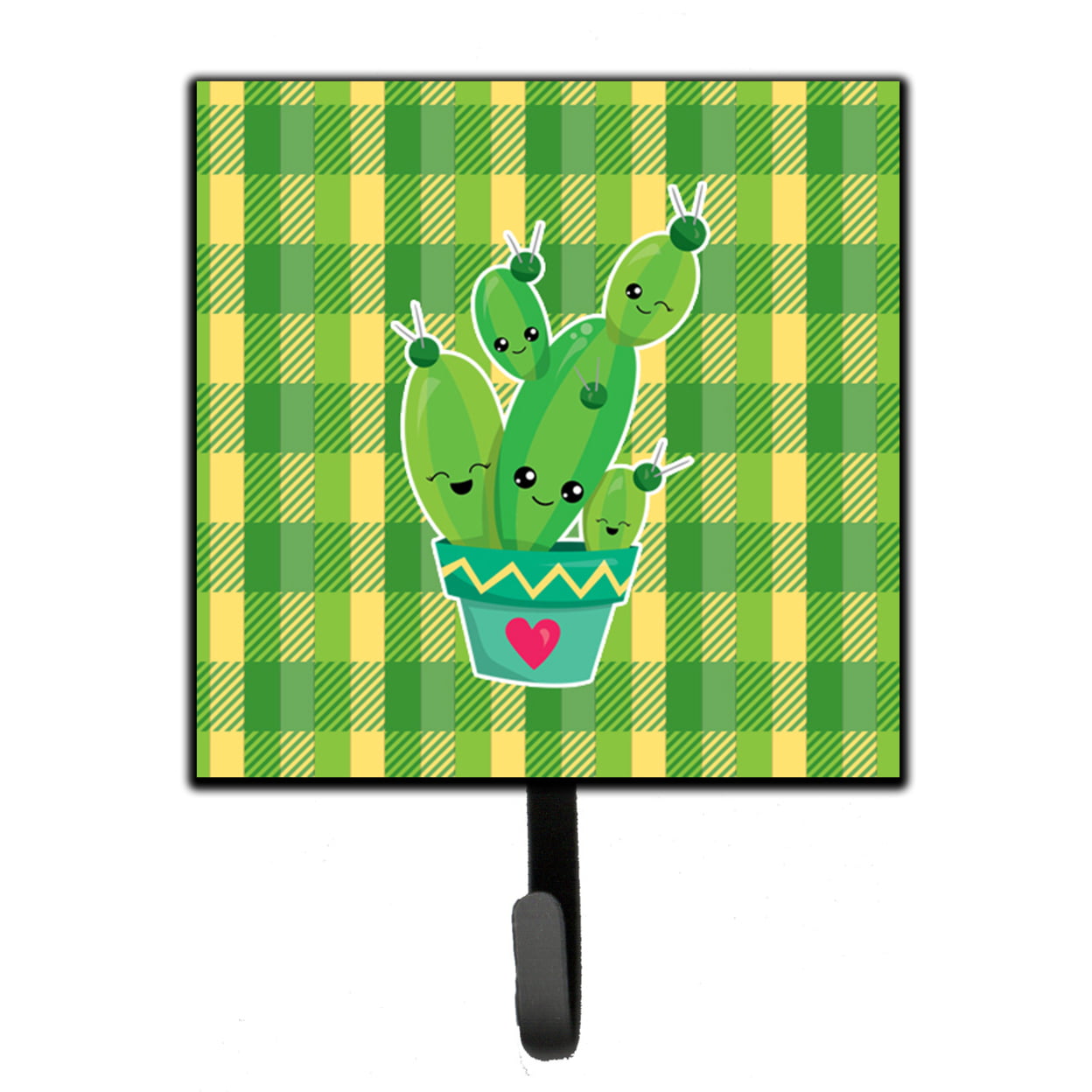 Cactus Striped Plaid Leash or Key Holder