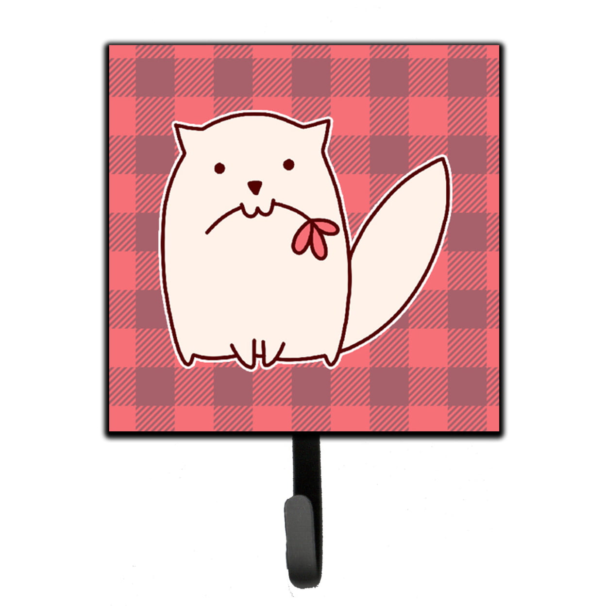 Cat Pink Plad Leash or Key Holder