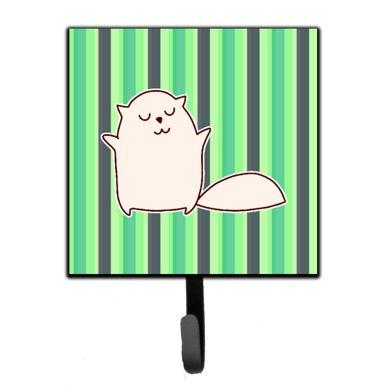 Cat Green Stripes Leash or Key Holder