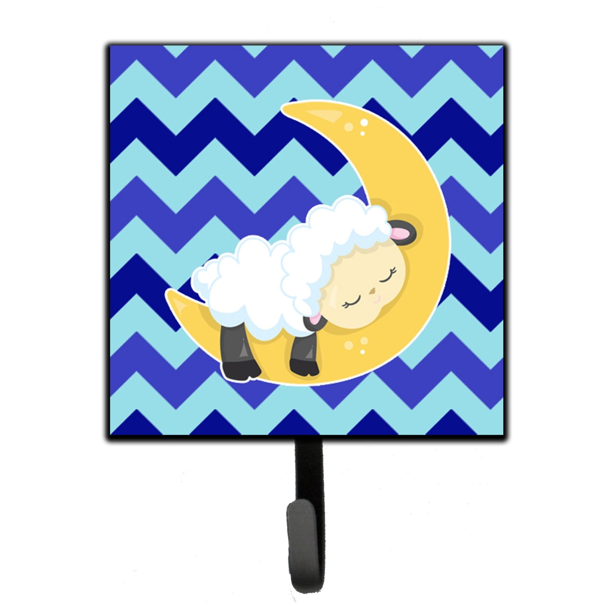 Sheep on Moon Chevron Leash or Key Holder