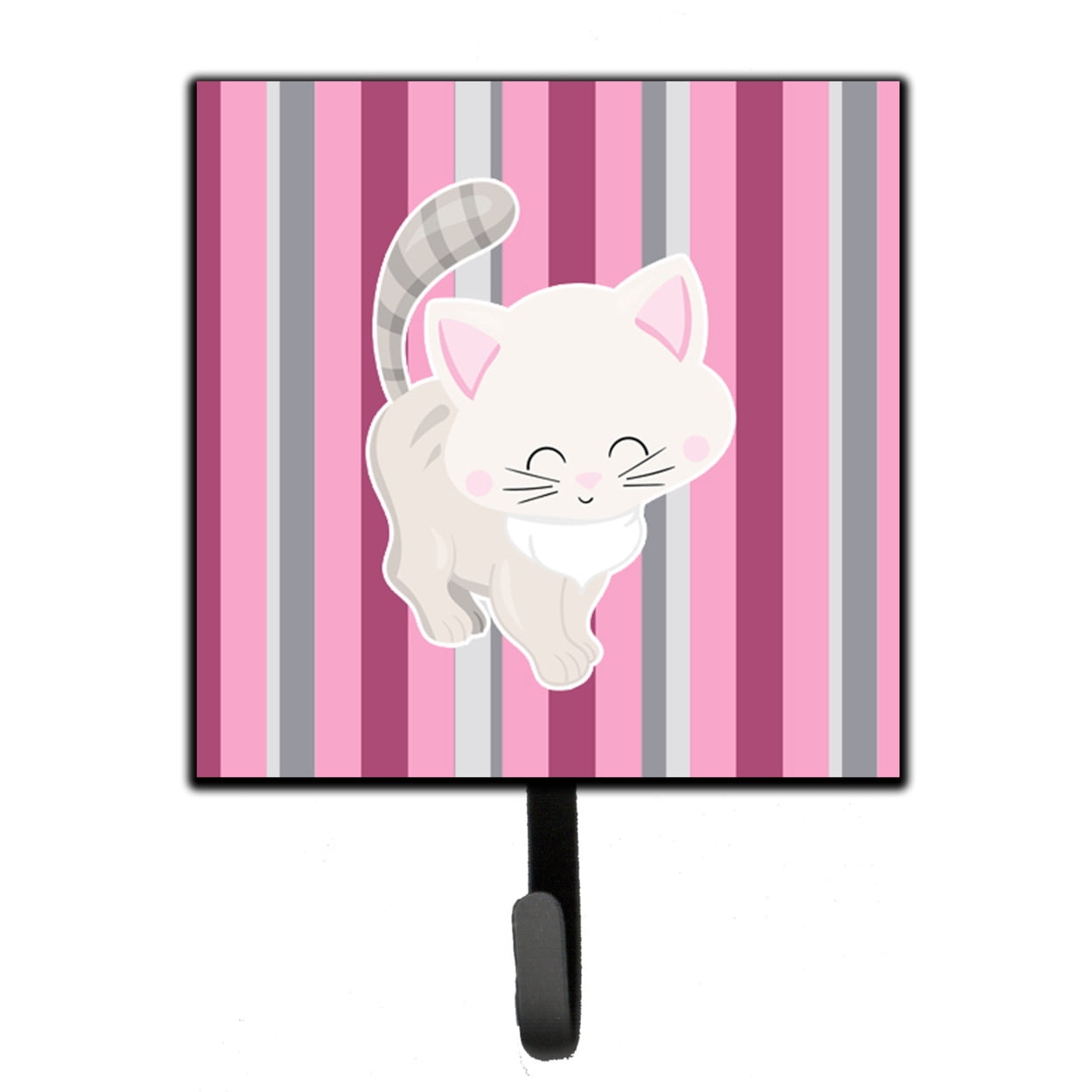 Kitten Cat Pink & Gray Leash or Key Holder