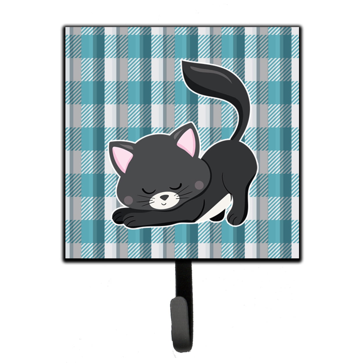 Little Black Cat Kitten Leash or Key Holder