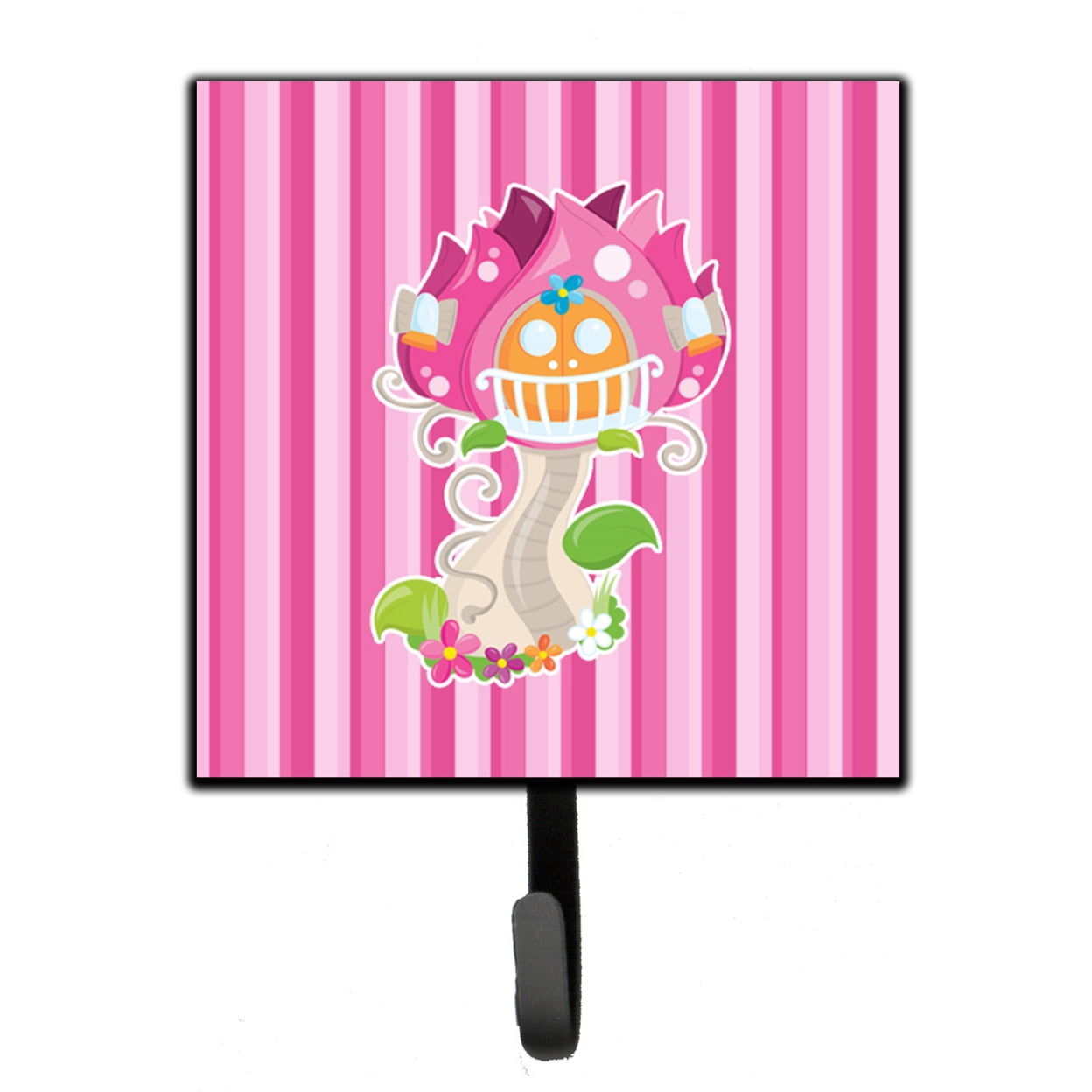 Picture of Carolines Treasures BB6907SH4 Fairy House Pink Stripes Leash or Key Holder