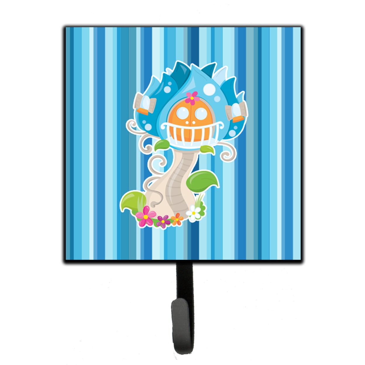 Fairy House Blue Stripes Leash or Key Holder