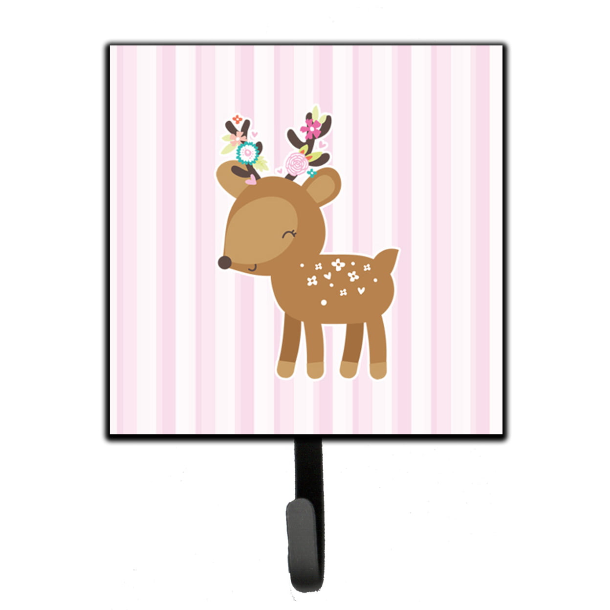 Deer in Pink Stripes Leash or Key Holder