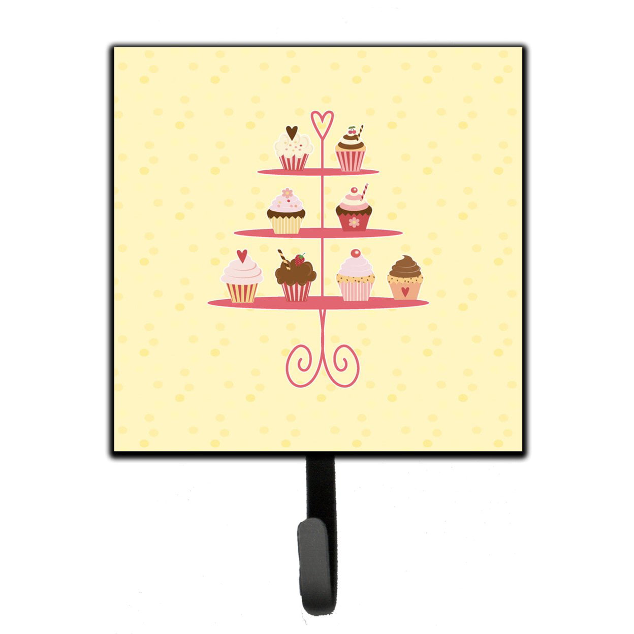 3 Tier Cupcakes on Yellow Leash or Key Holder