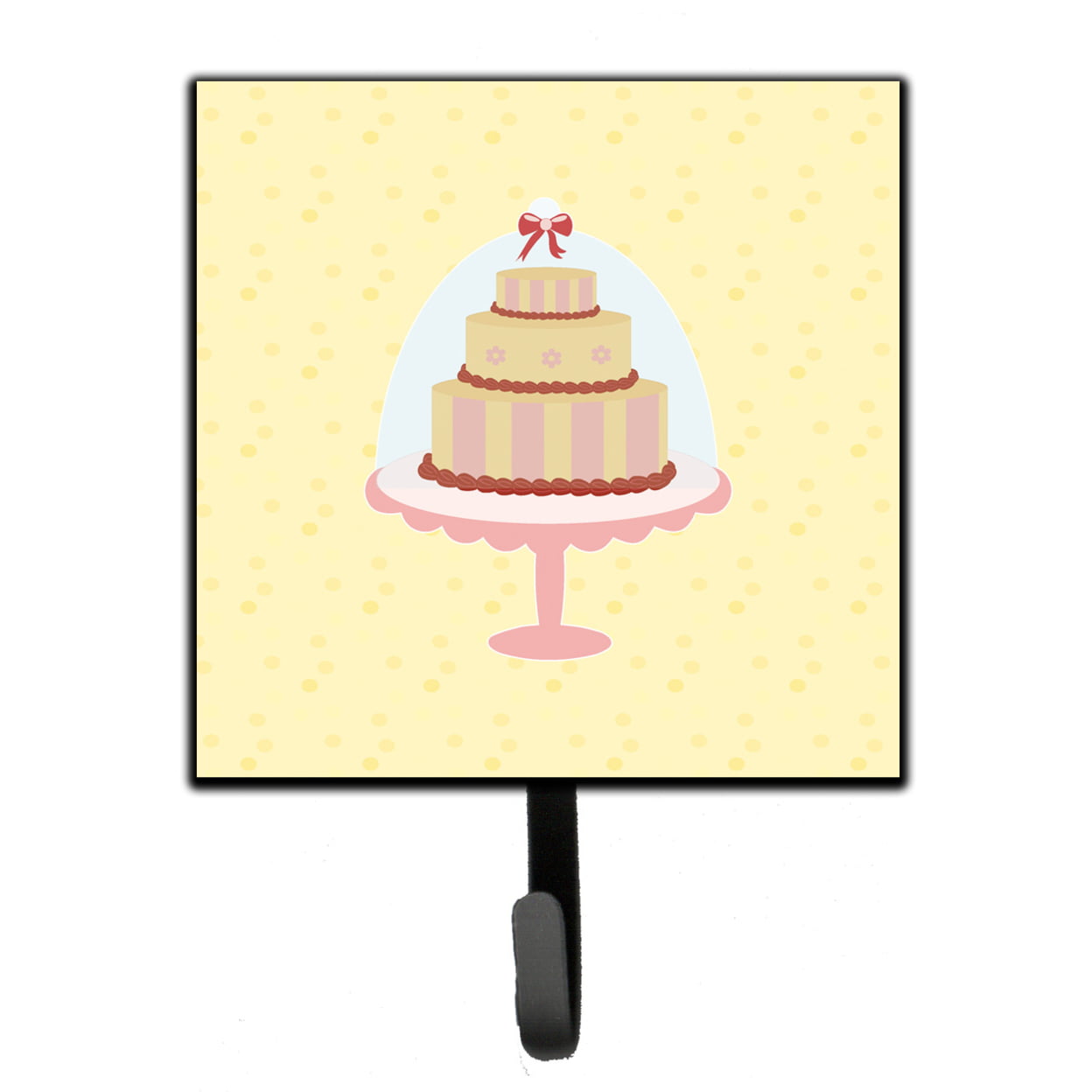 3 Tier Cake on Yellow Leash or Key Holder