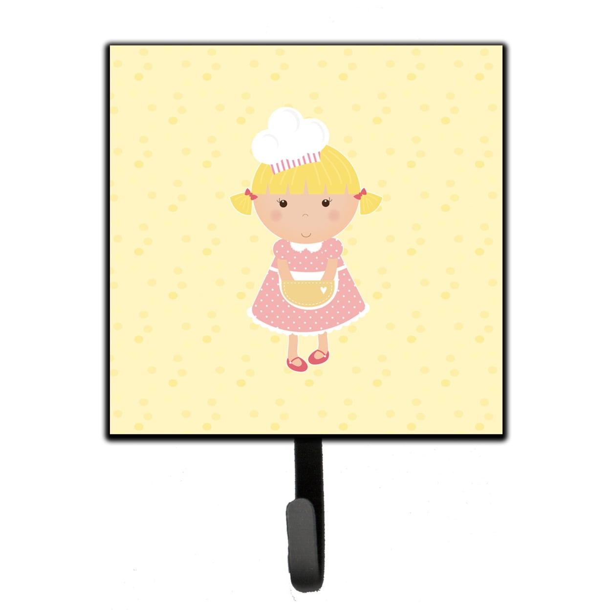 Blonde Baker on Yellow Leash or Key Holder