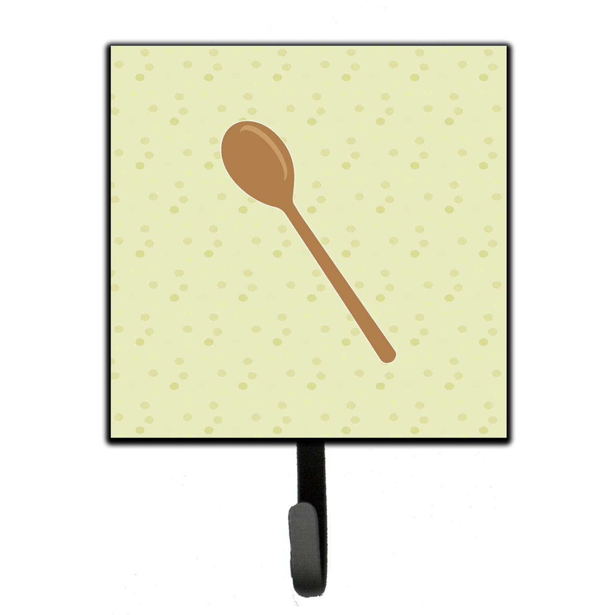 BB7300SH4 Wooden Spoon on Green Leash or Key Holder