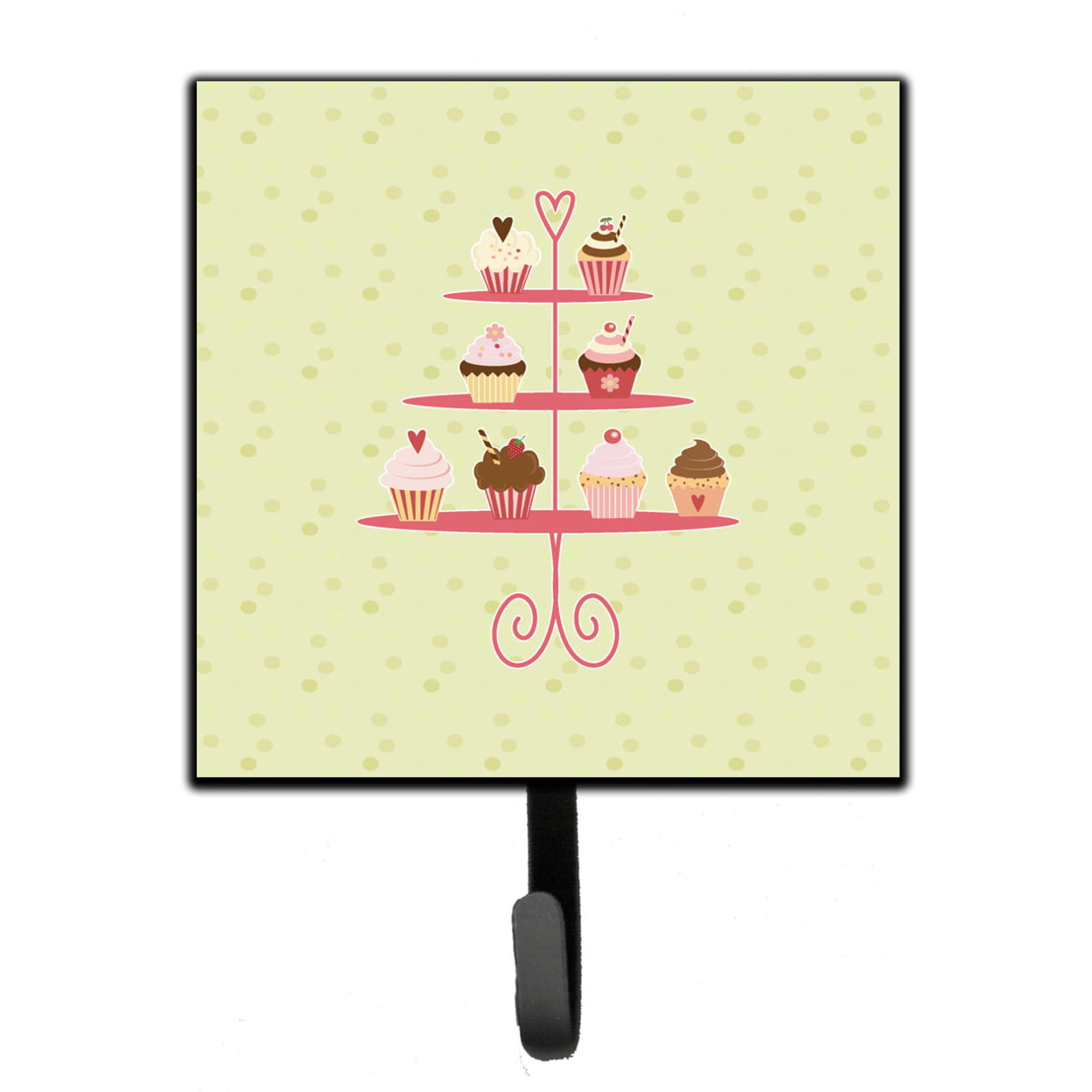 Cupcakes 3 Tier Stand on Green Leash or Key Holder