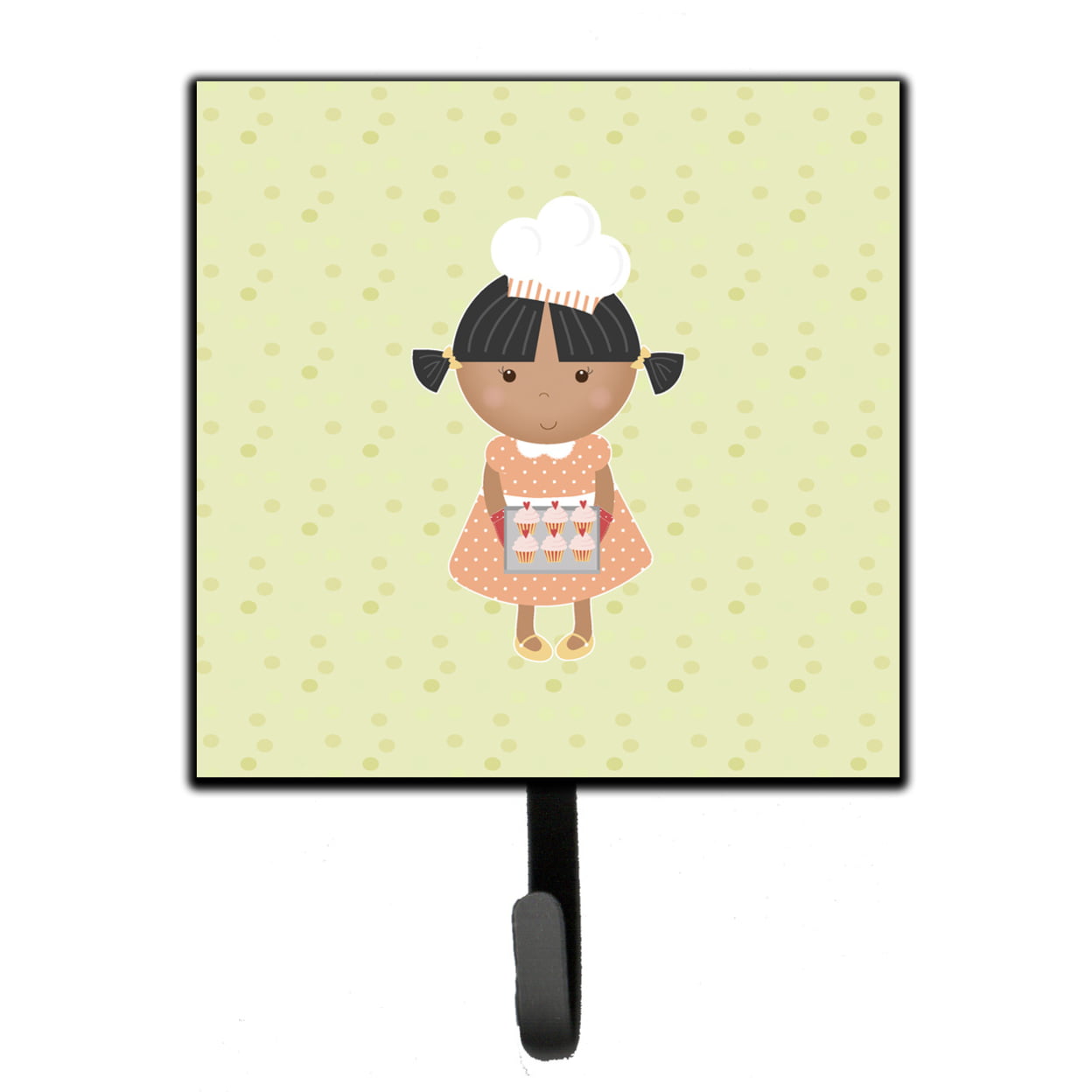 Picture of Carolines Treasures BB7308SH4 African American Baker on Green Leash or Key Holder