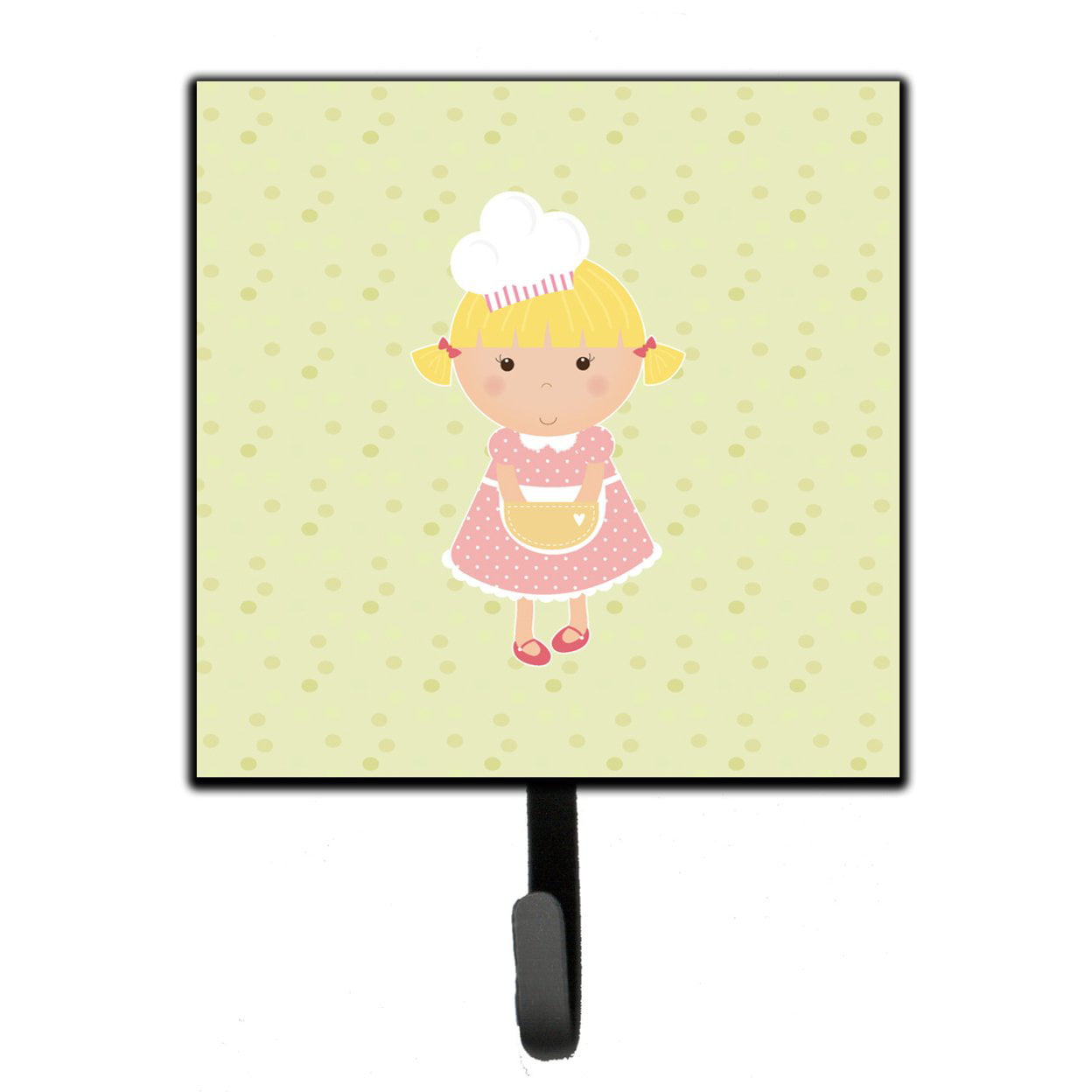Blonde Baker on Green Leash or Key Holder