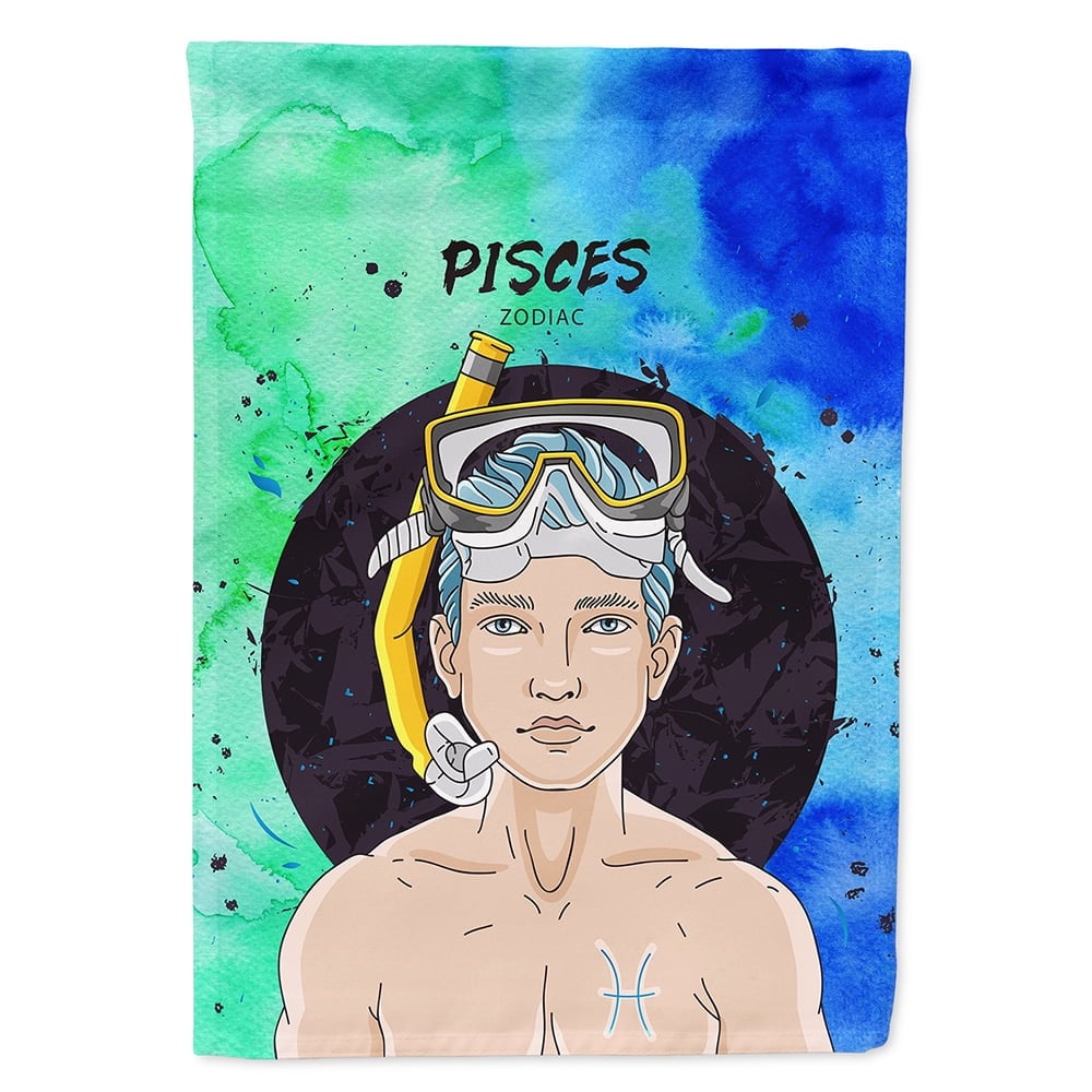 Pisces Zodiac Sign Flag Canvas House Size
