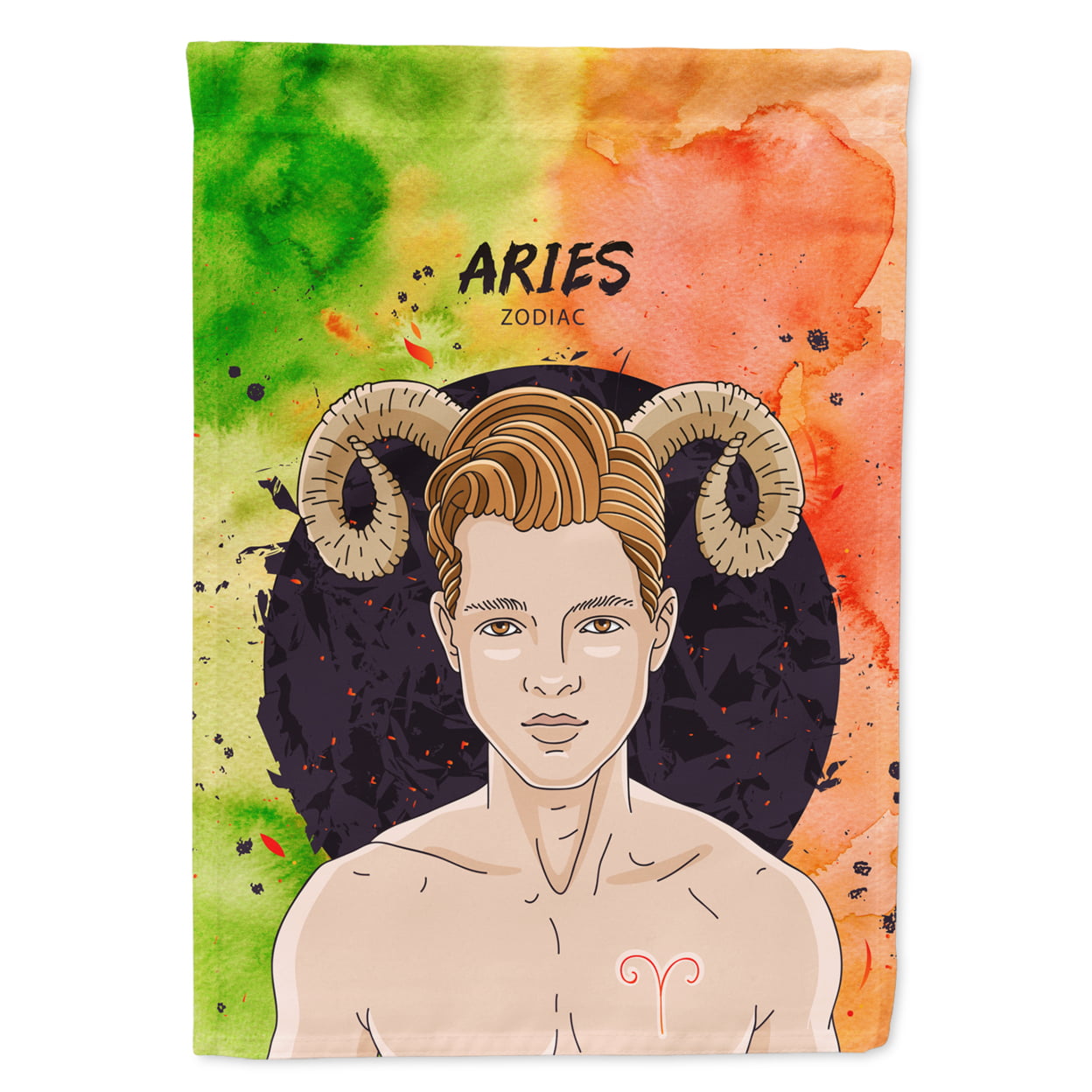 Aries Zodiac Sign Garden Size Flag