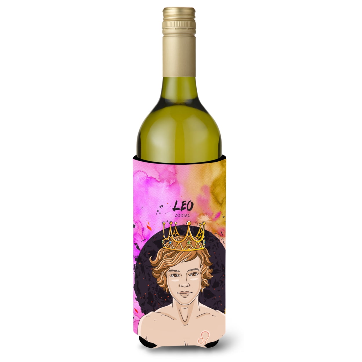 Leo Zodiac Sign Wine Bottle Beverge Insulator Hugger