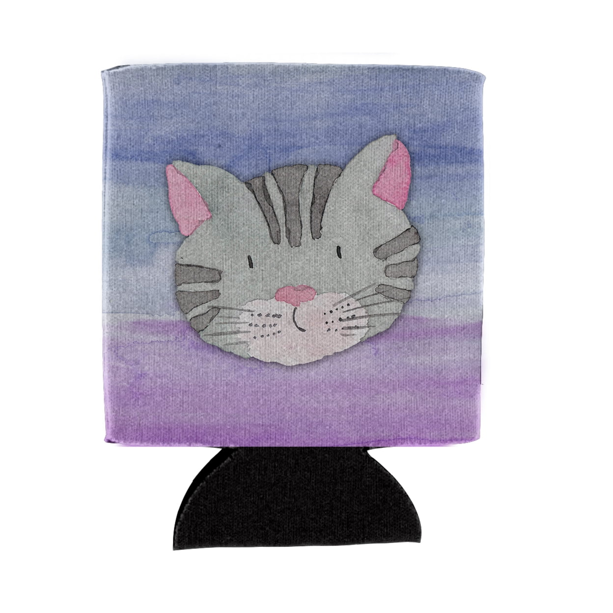 BB7355CC Cat Face Watercolor Can or Bottle Hugger