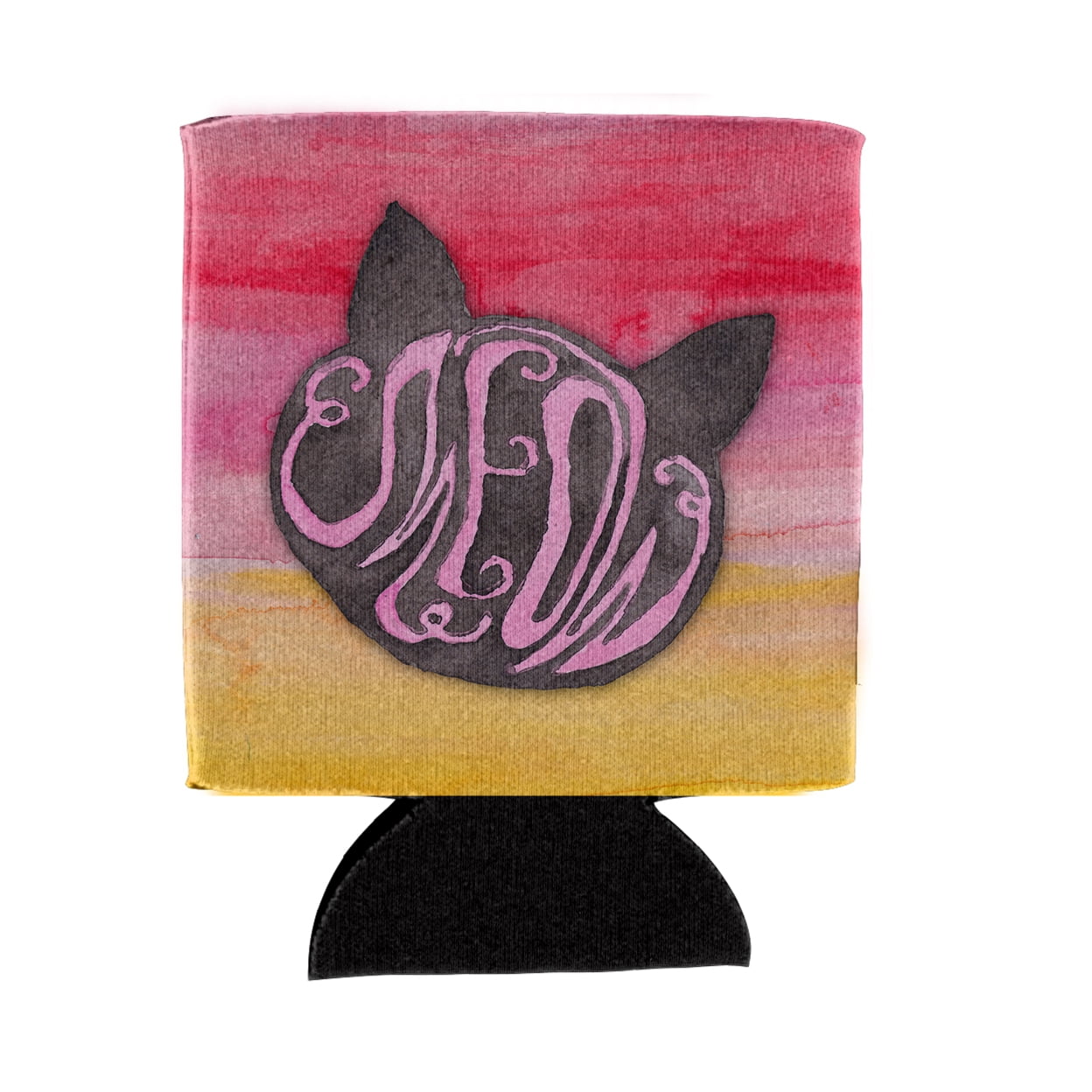 Cat Face Meow Watercolor Can or Bottle Hugger
