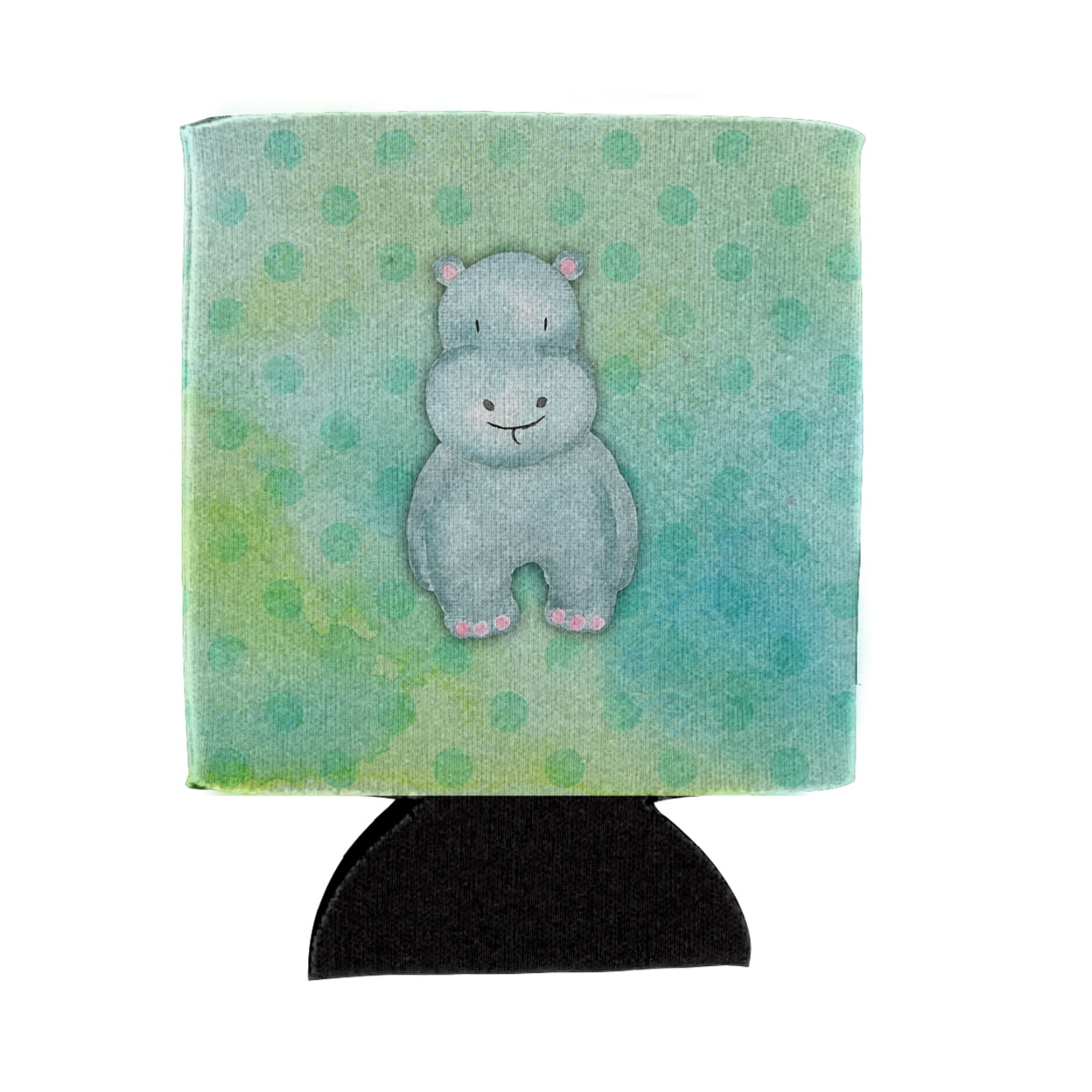 Polkadot Hippopotamus Watercolor Can or Bottle Hugger