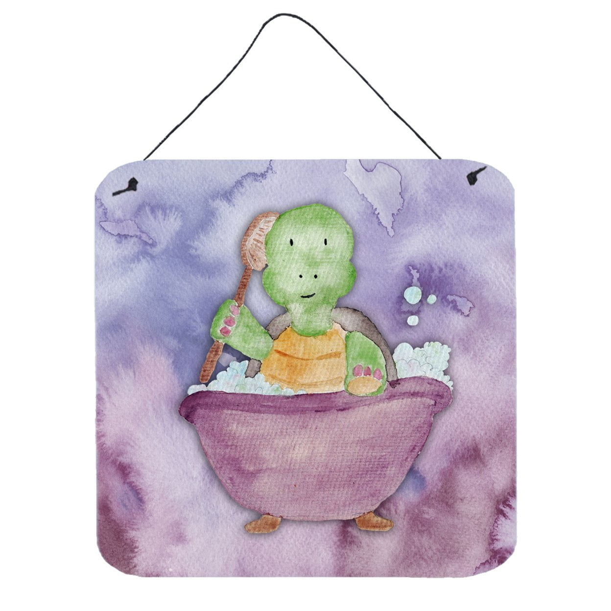 Turtle Bathing Watercolor Wall or Door Hanging Prints