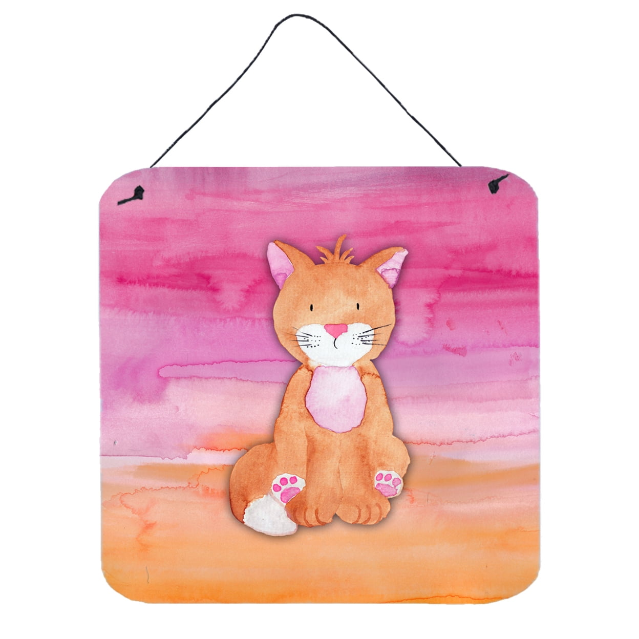 Orange Cat Watercolor Wall or Door Hanging Prints