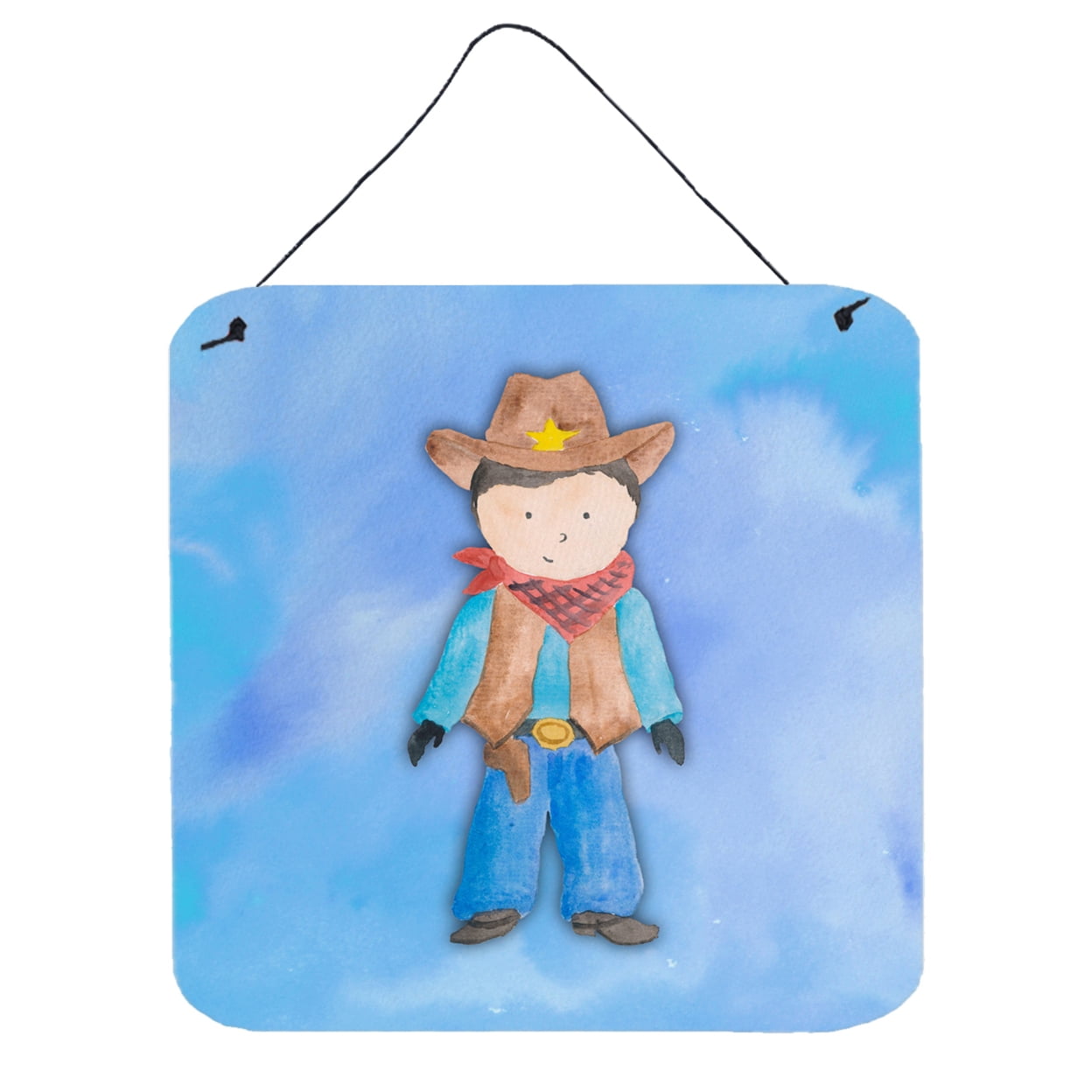 BB7368DS66 Cowboy Watercolor Wall or Door Hanging Prints