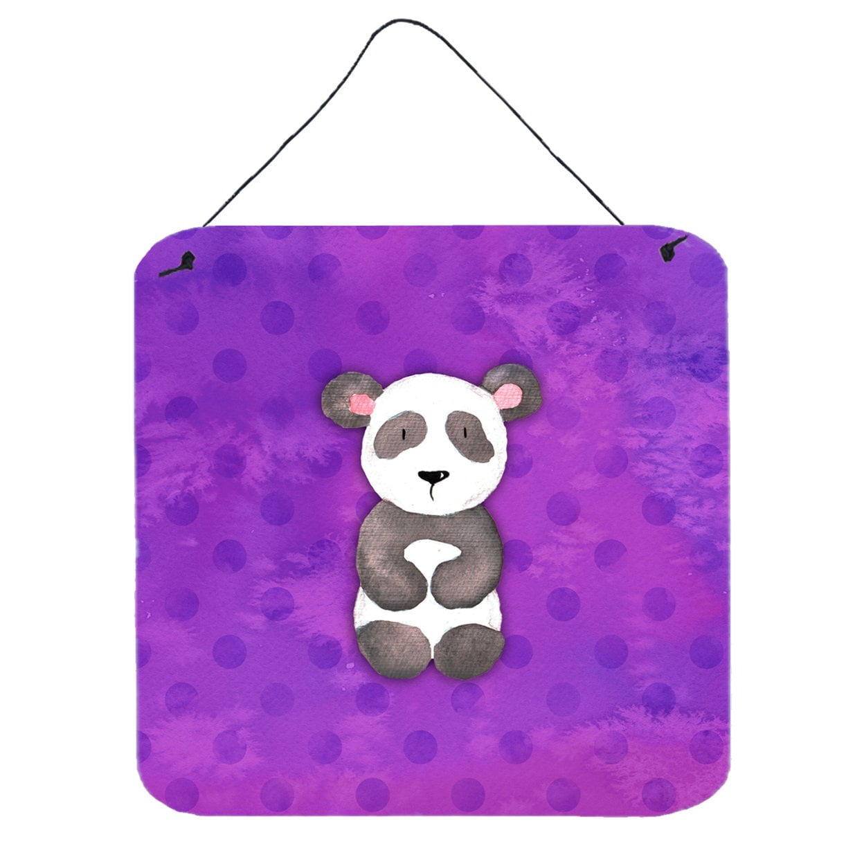 Polkadot Panda Bear Watercolor Wall or Door Hanging Prints