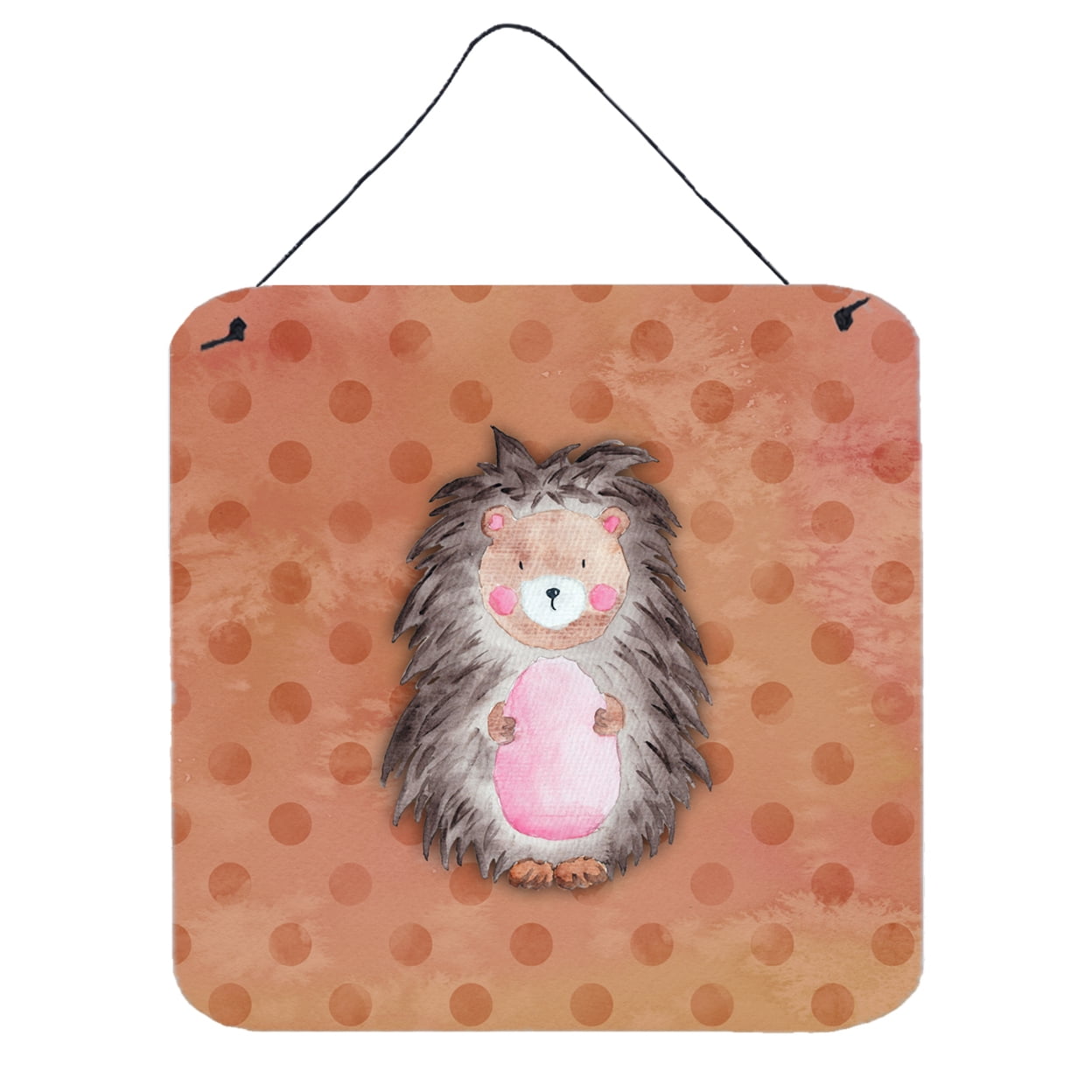 Polkadot Hedgehog Watercolor Wall or Door Hanging Prints