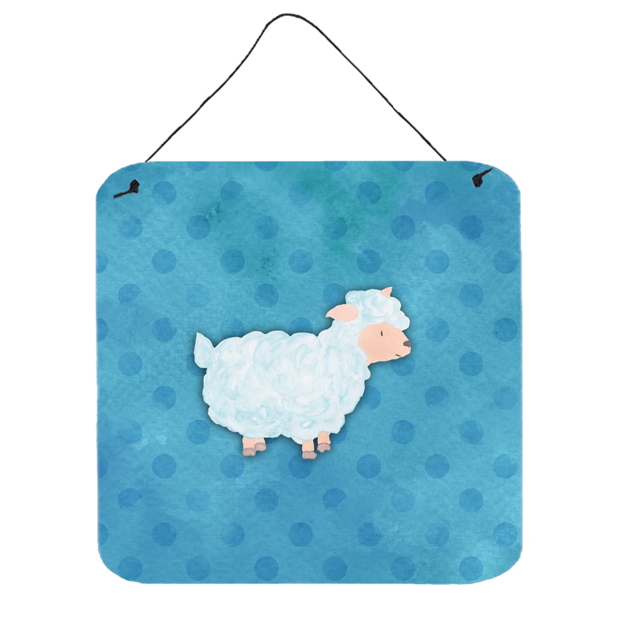 Polkadot Sheep Lamb Watercolor Wall or Door Hanging Prints