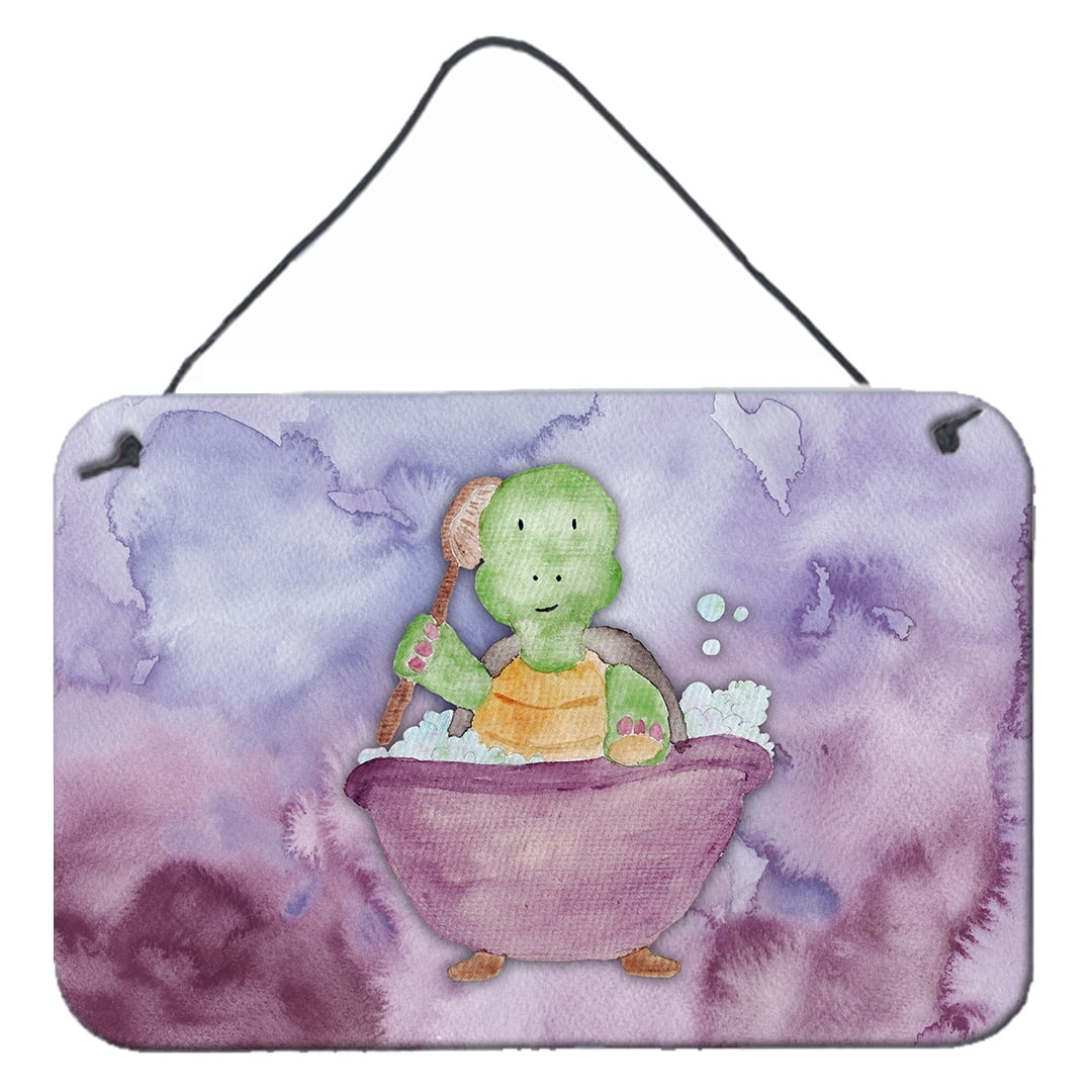 Turtle Bathing Watercolor Wall or Door Hanging Prints