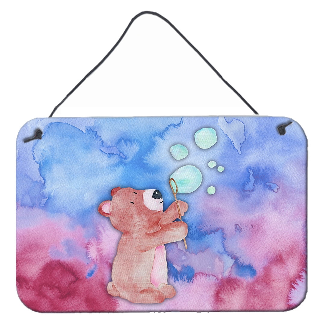 Bear & Bubbles Watercolor Wall or Door Hanging Prints