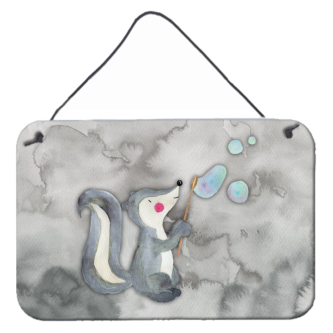 Skunk & Bubbles Watercolor Wall or Door Hanging Prints