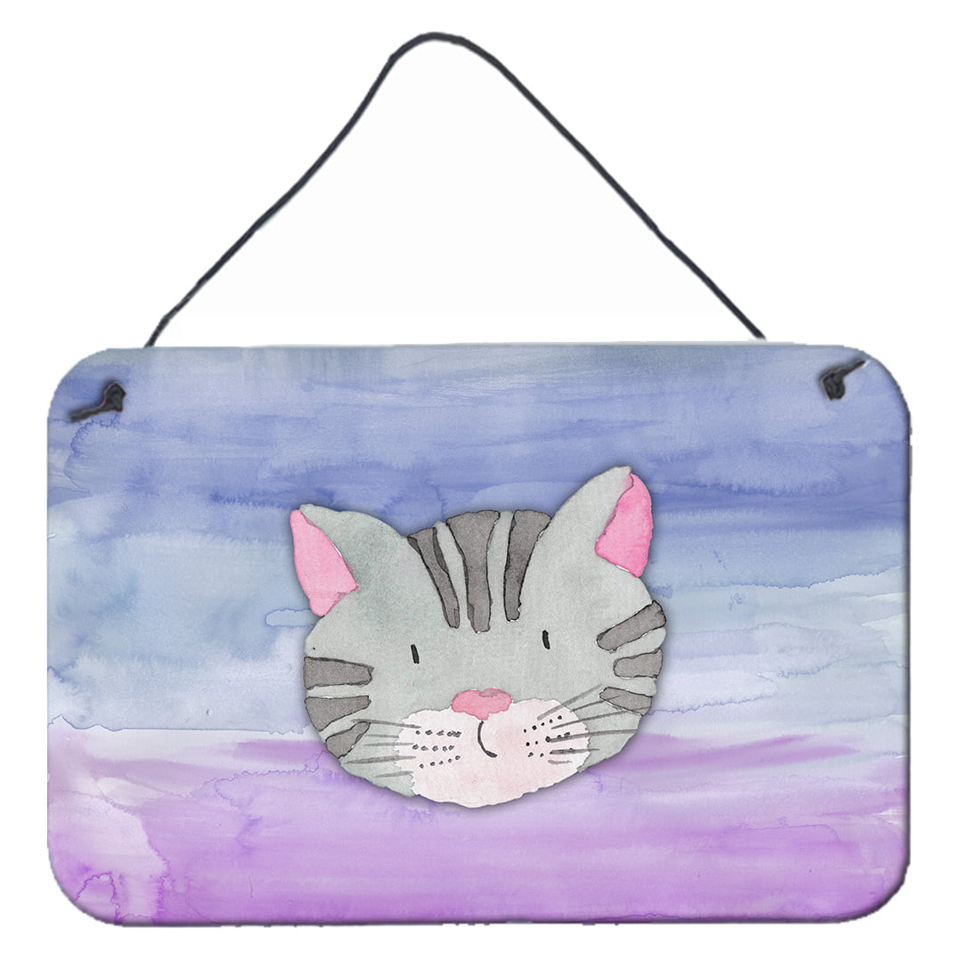BB7355DS812 Cat Face Watercolor Wall or Door Hanging Prints
