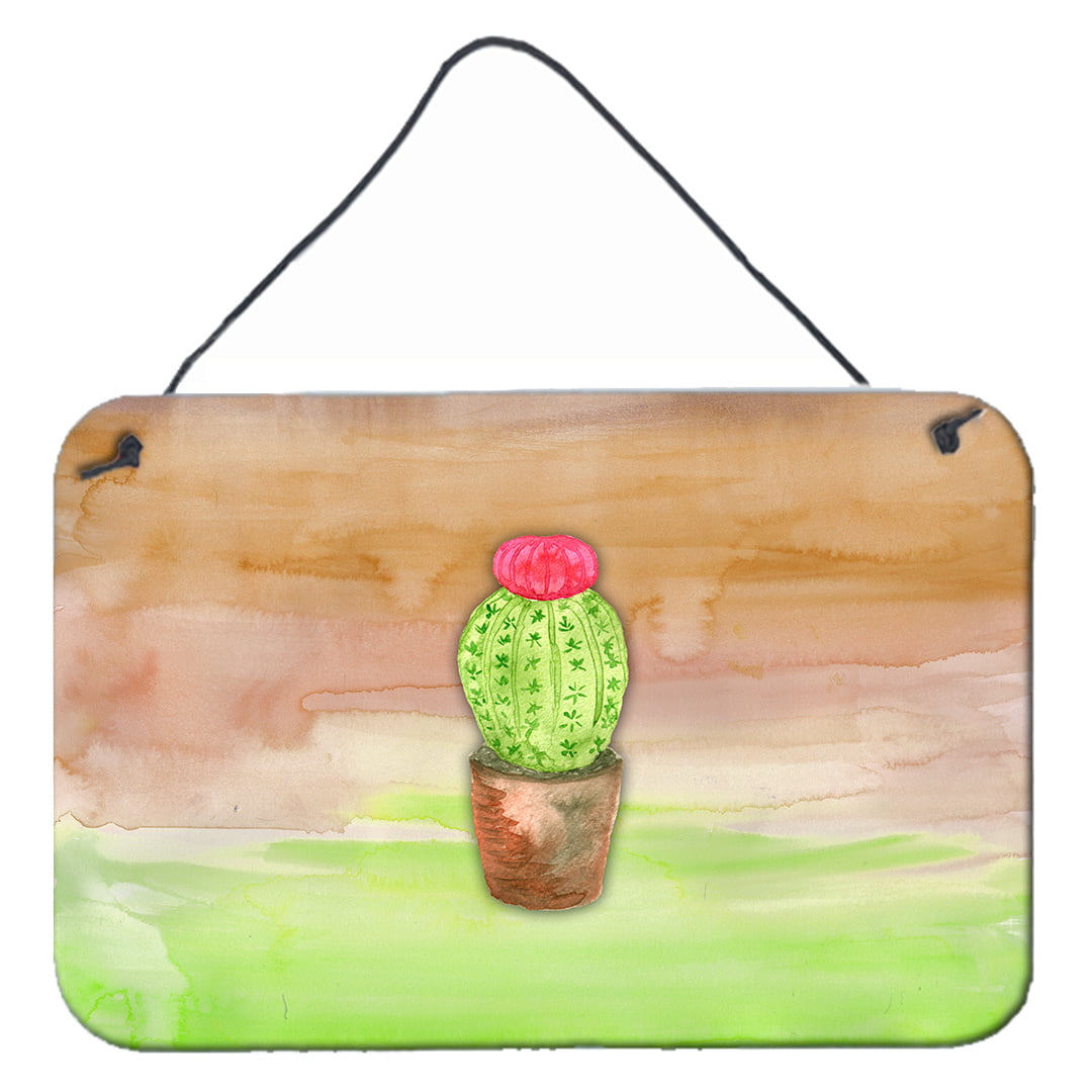 Cactus Green & Brown Watercolor Wall or Door Hanging Prints