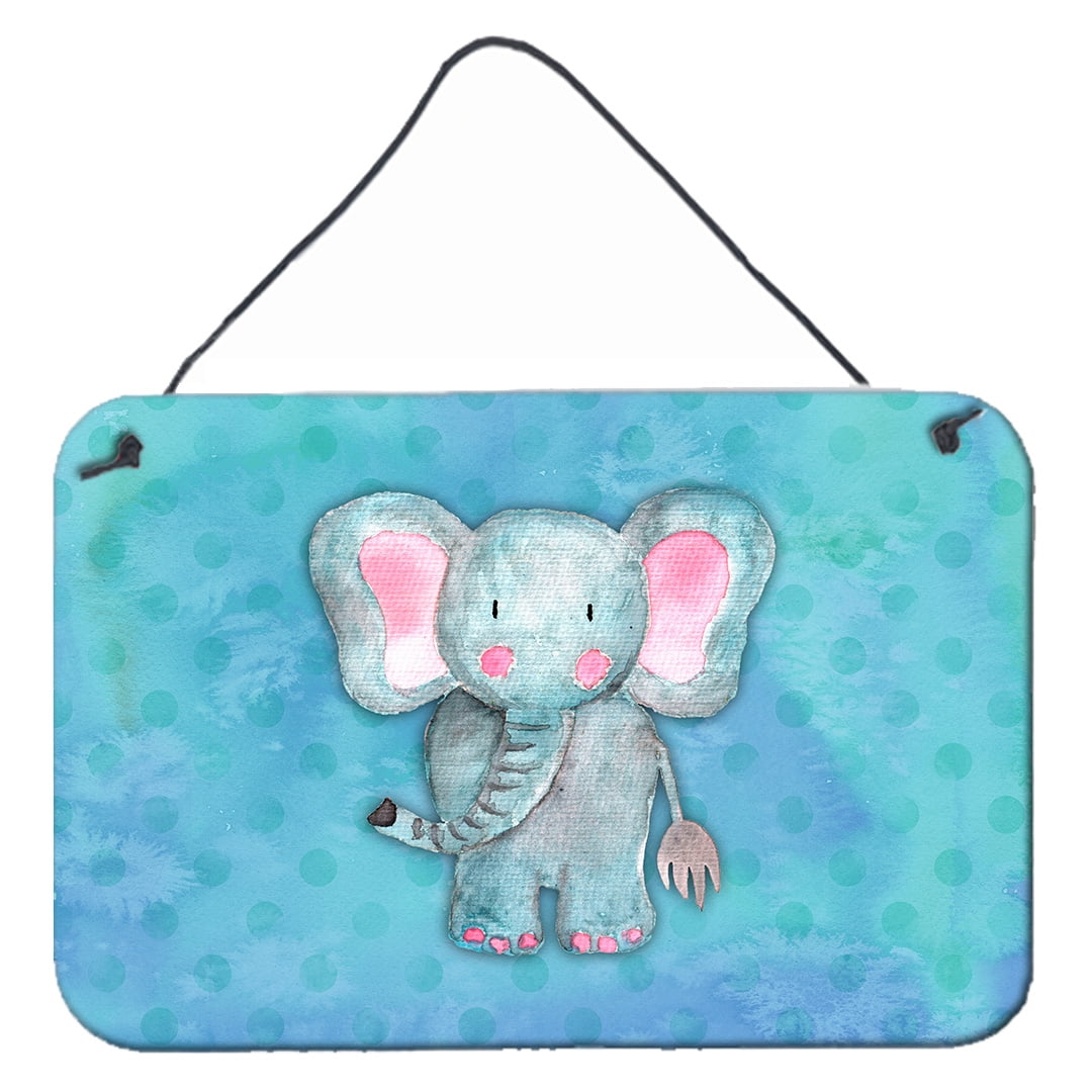 Blue Elepant Watercolor Wall or Door Hanging Prints