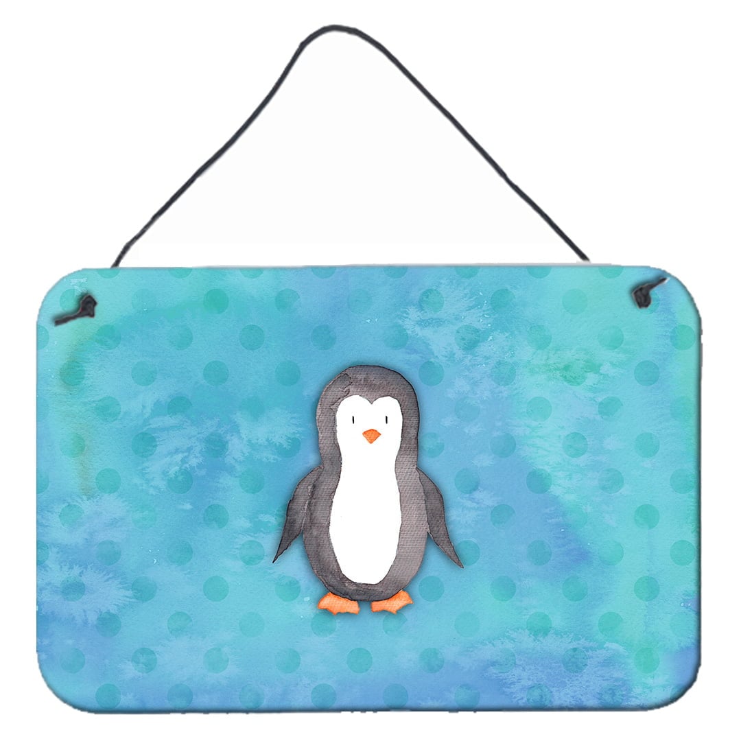 Polkadot Penguin Watercolor Wall or Door Hanging Prints