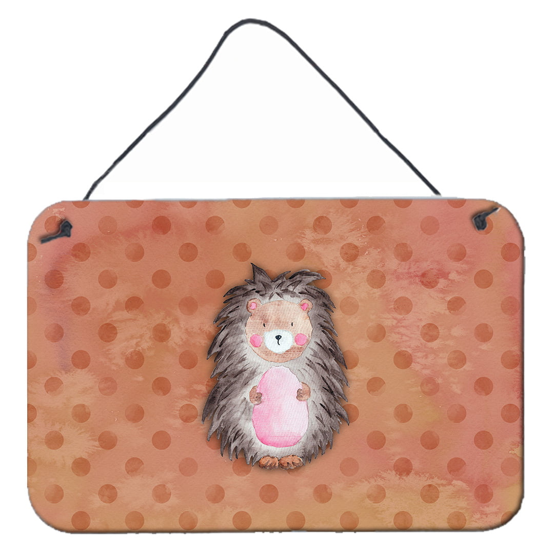 Polkadot Hedgehog Watercolor Wall or Door Hanging Prints