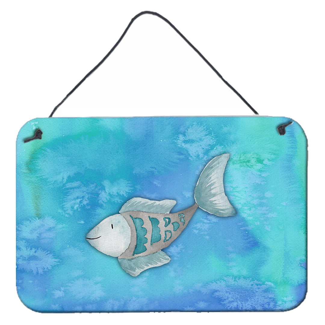 Blue Fish Watercolor Wall or Door Hanging Prints