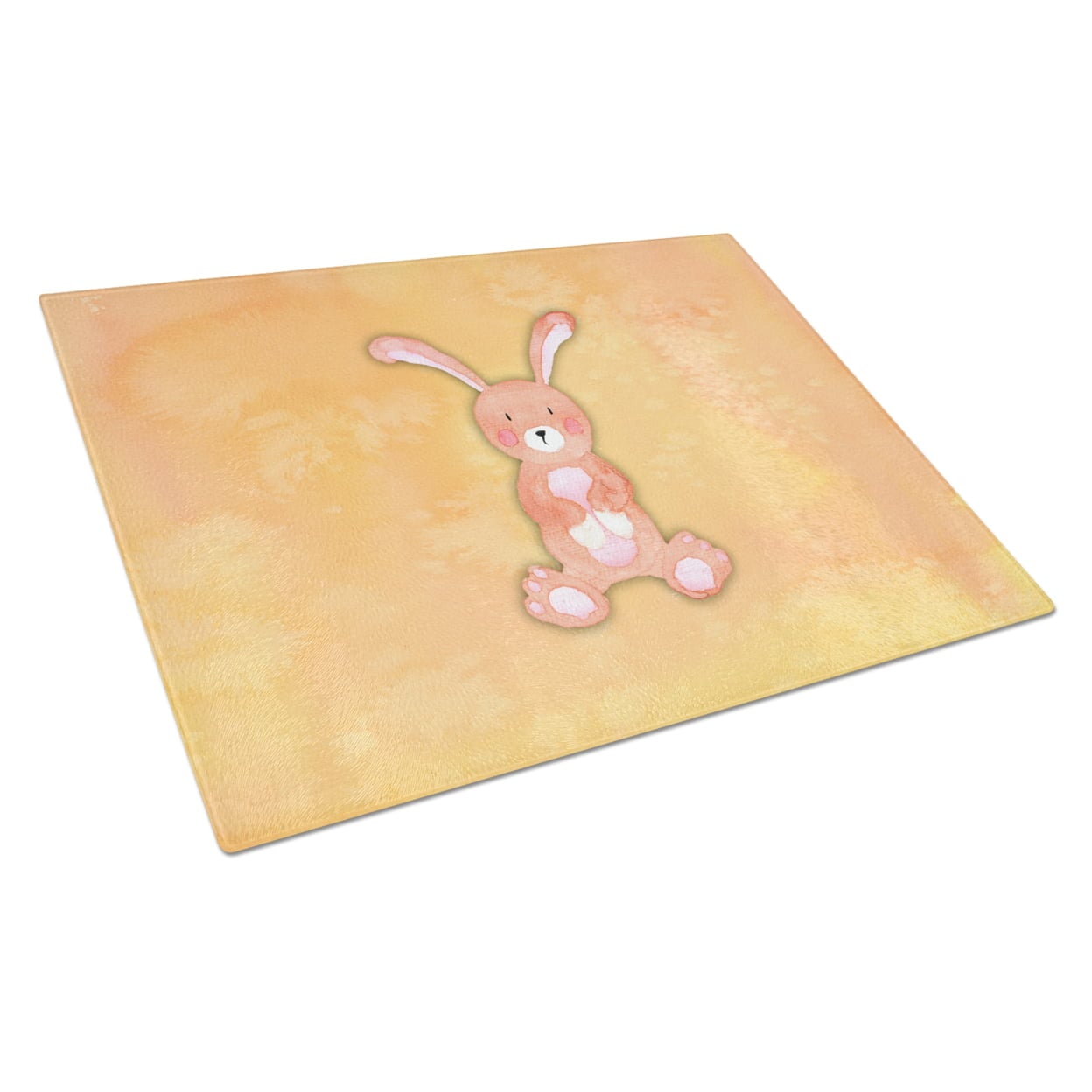 Rabbit Watercolor Glass Cutting Board - Large