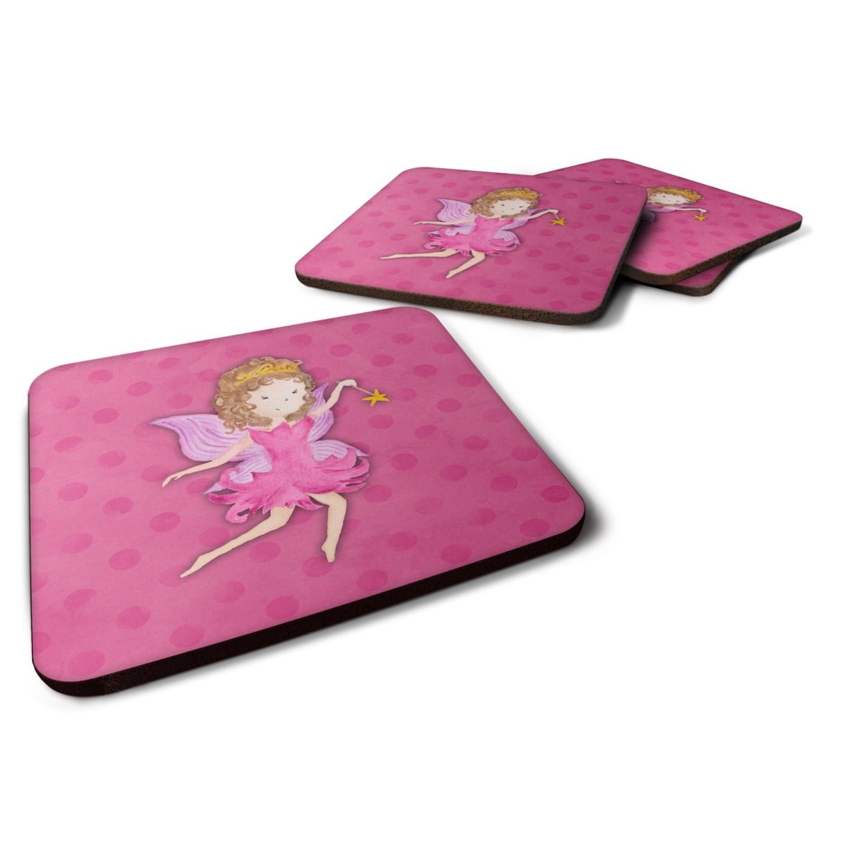 Fairy Princess Watercolor Foam Coasters - Set of 4