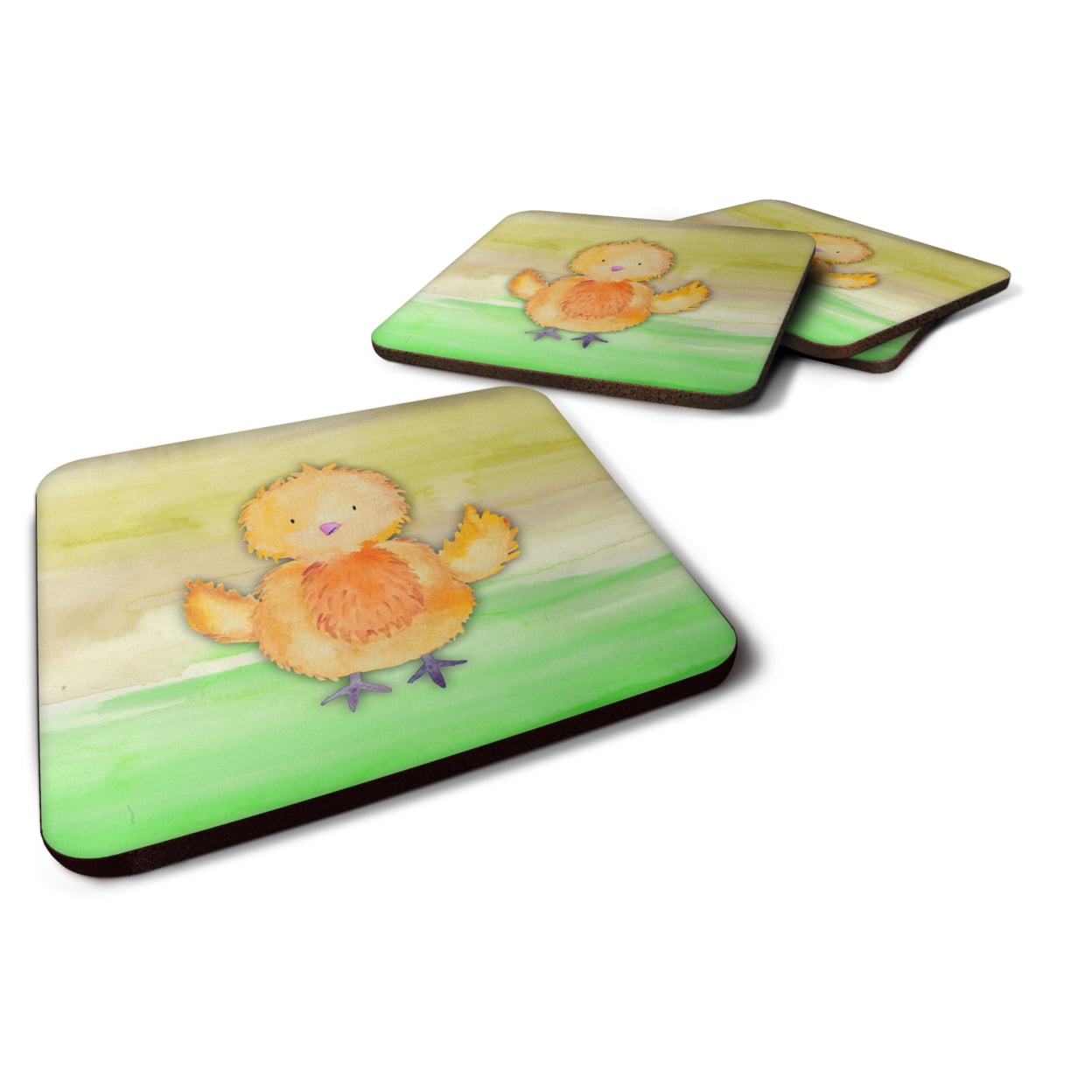 Chicken Watercolor Foam Coasters - Set of 4