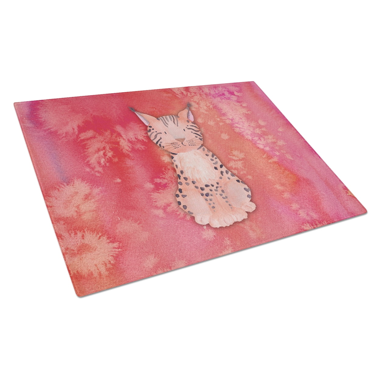 Lynx Watercolor Glass Cutting Board - Large